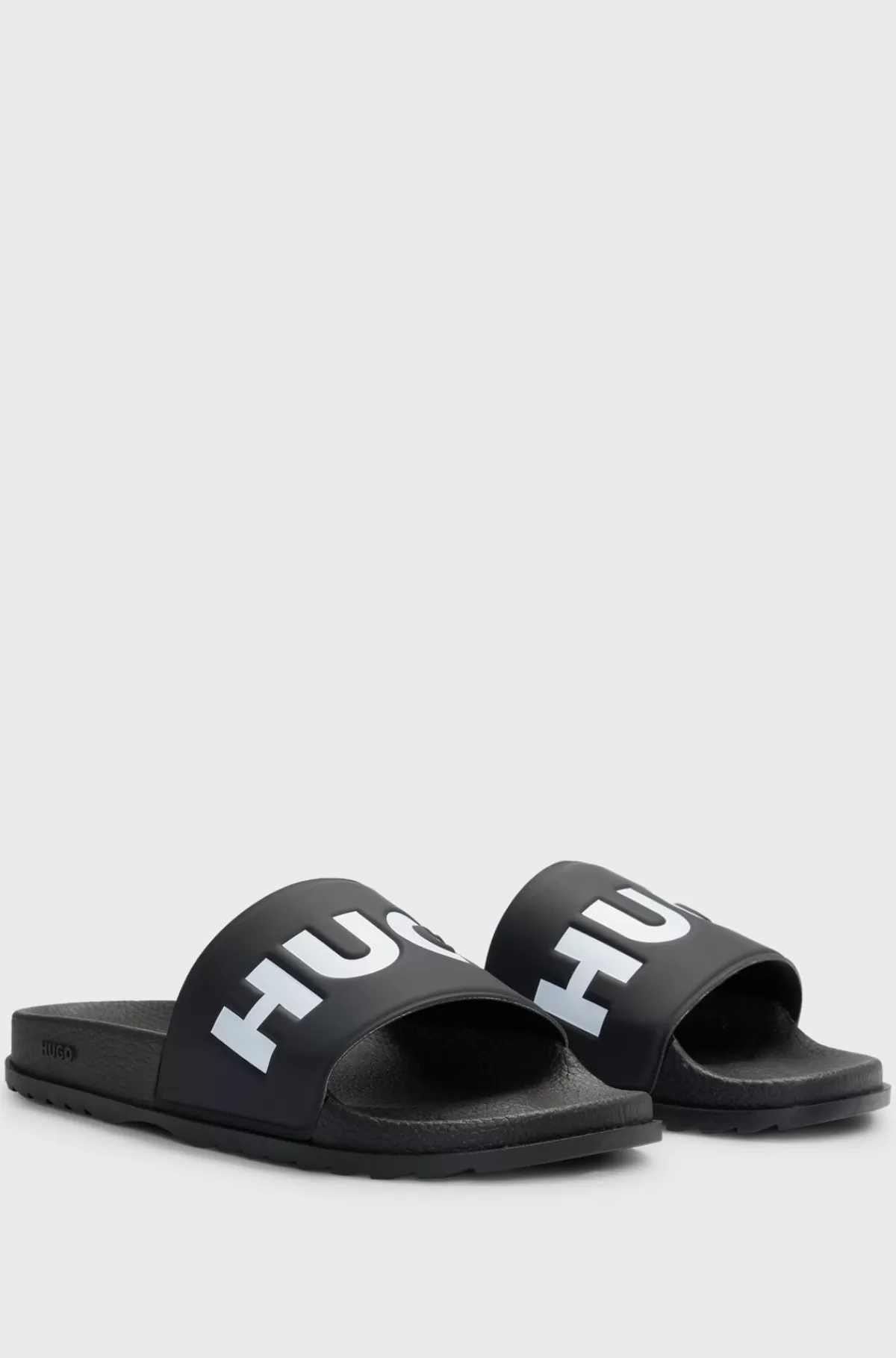 HUGO BOSS Badesandaler Med Logorem Sort Cheap