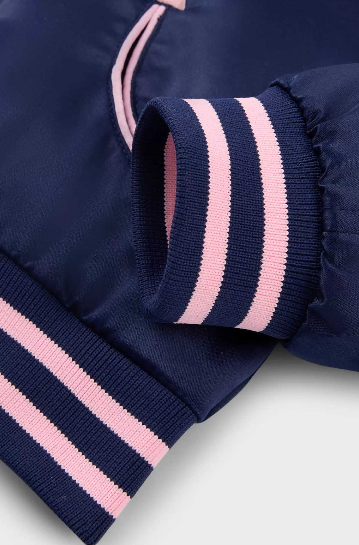 HUGO BOSS Bomberjakke I Satin Til Børn Med Stjerner Og Branding Mørkeblå Clearance