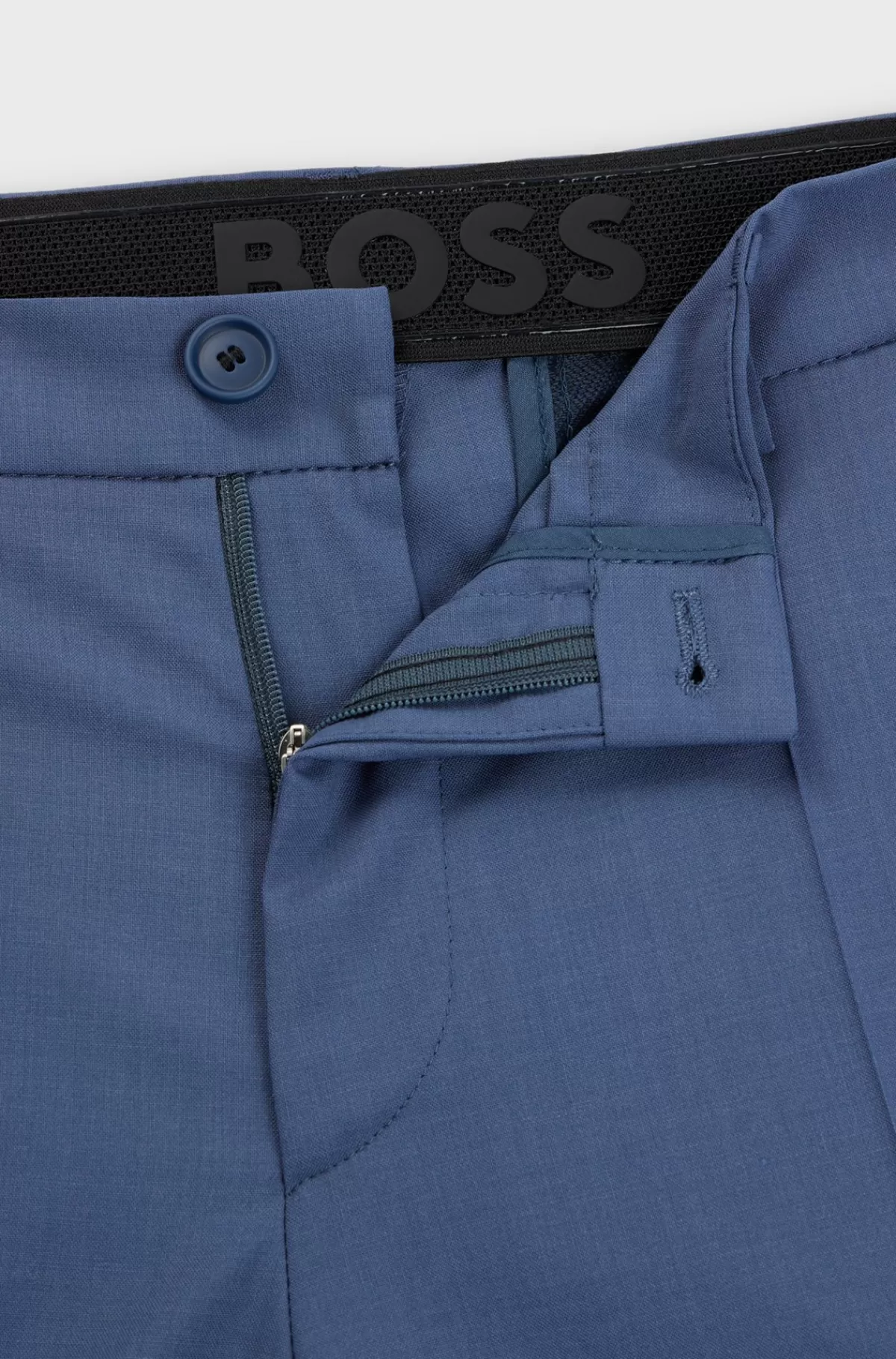 HUGO BOSS Bukser Med Moderne Fit I Performance-stof Af Uldblanding Med Stræk Blå Online