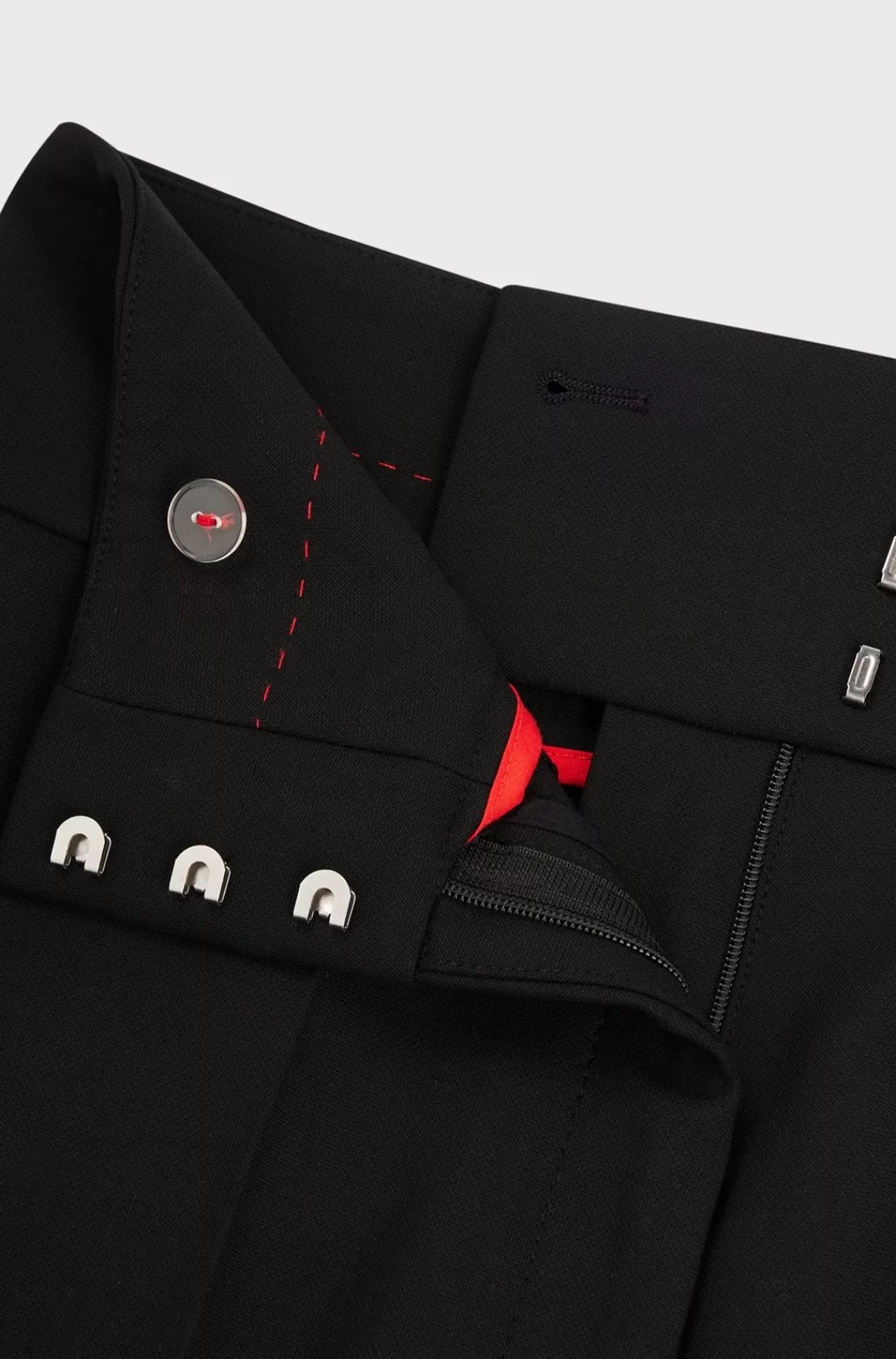 HUGO BOSS Bukser Med Regular Fit Og Brede Ben I Stof Med Stræk Sort Discount