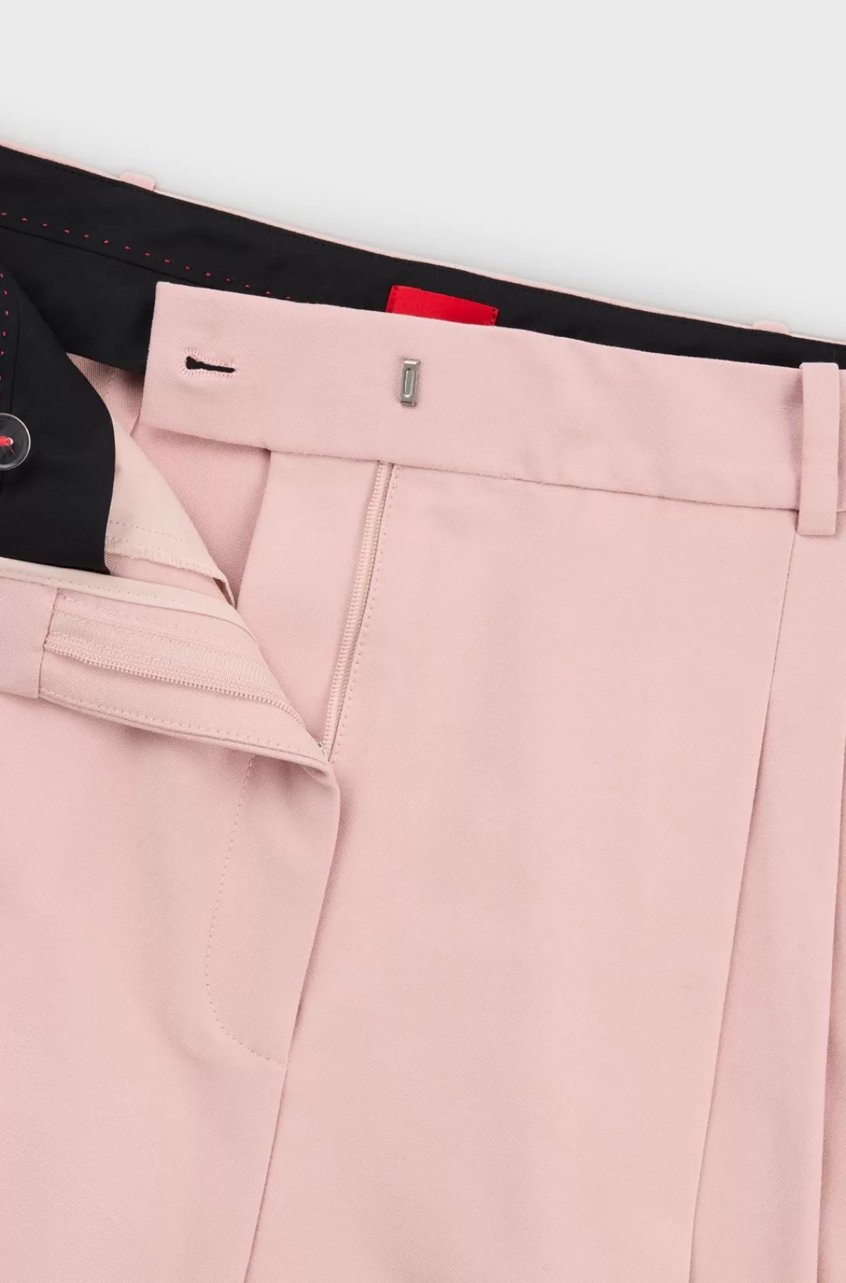 HUGO BOSS Bukser Med Relaxed Fit Og Brede Ben Med To Læg Lys pink Cheap