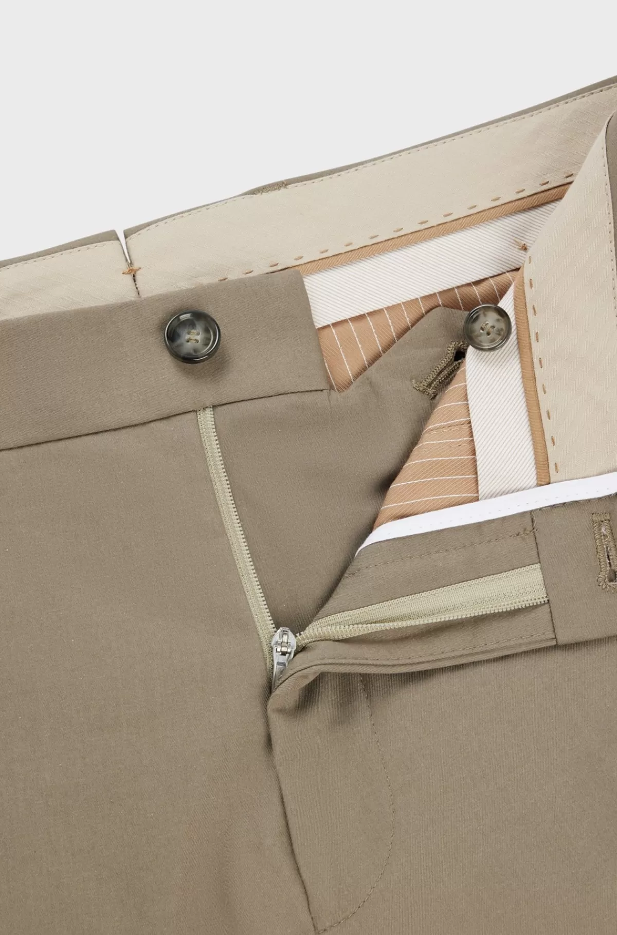 HUGO BOSS Bukser Med Slim Fit I Bomuld Med Stræk Og Silke Beige Sale