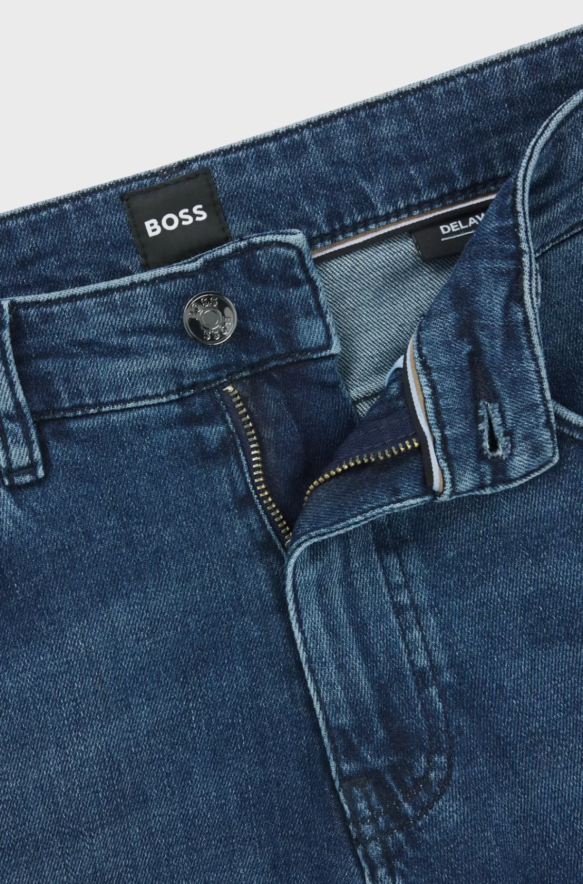 HUGO BOSS Delaware Slim Fit Jeans I Behagelig Denim Med Stræk I Pure-blue Blå Store
