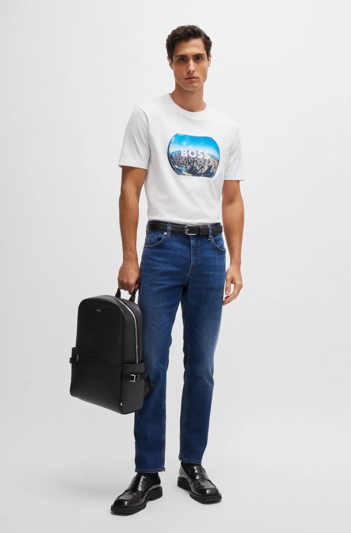 HUGO BOSS Delaware Slim Fit Jeans I Ekstra Blød Mørke Denim Blå Cheap