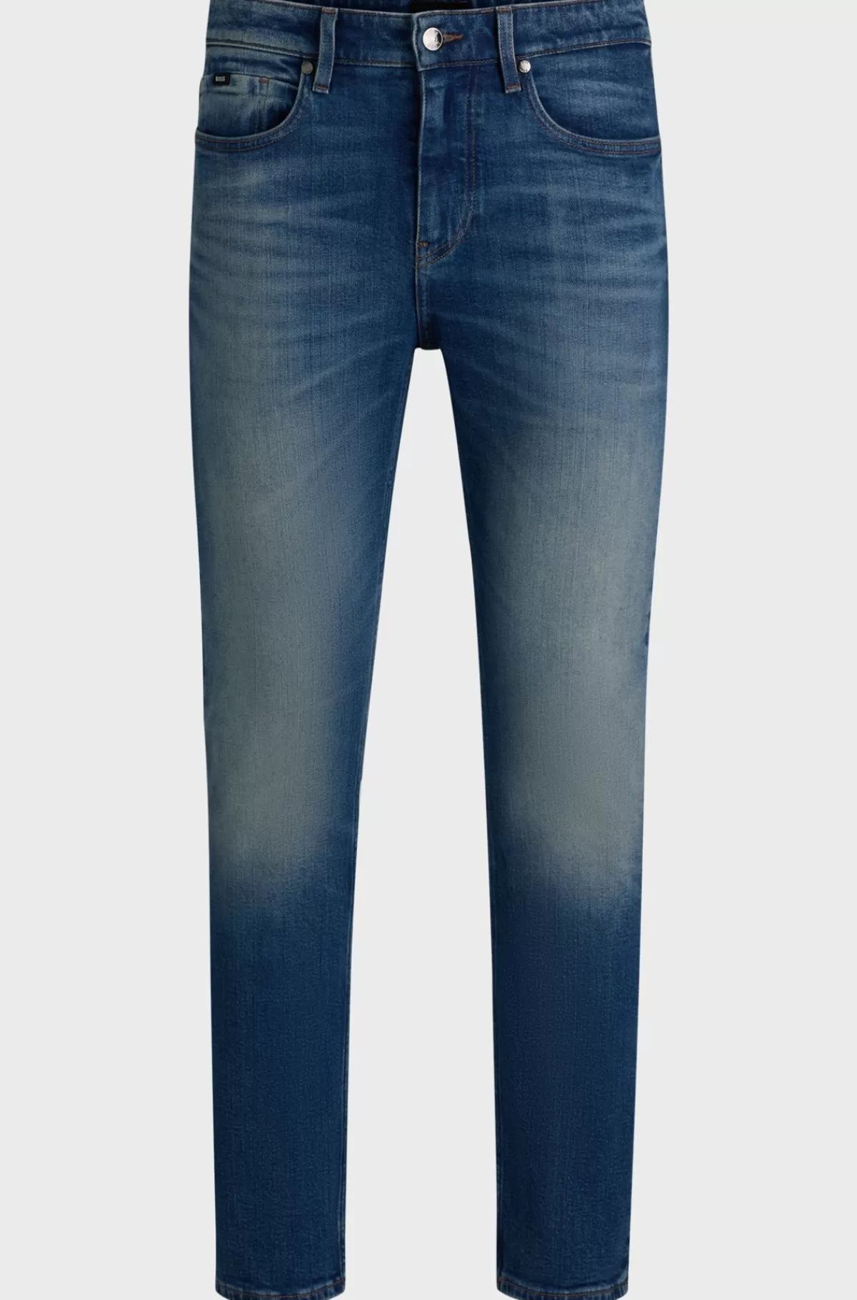 HUGO BOSS Delaware-jeans Med Slim Fit I Denim Med Behageligt Stræk Blå Sale