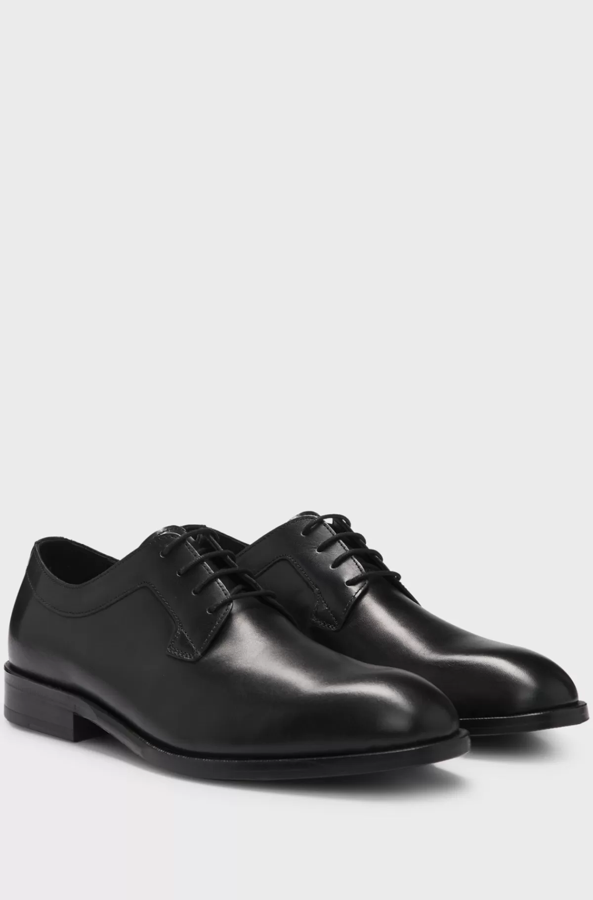 HUGO BOSS Derbysko I Læder Med Fleksibel Sål Sort Discount