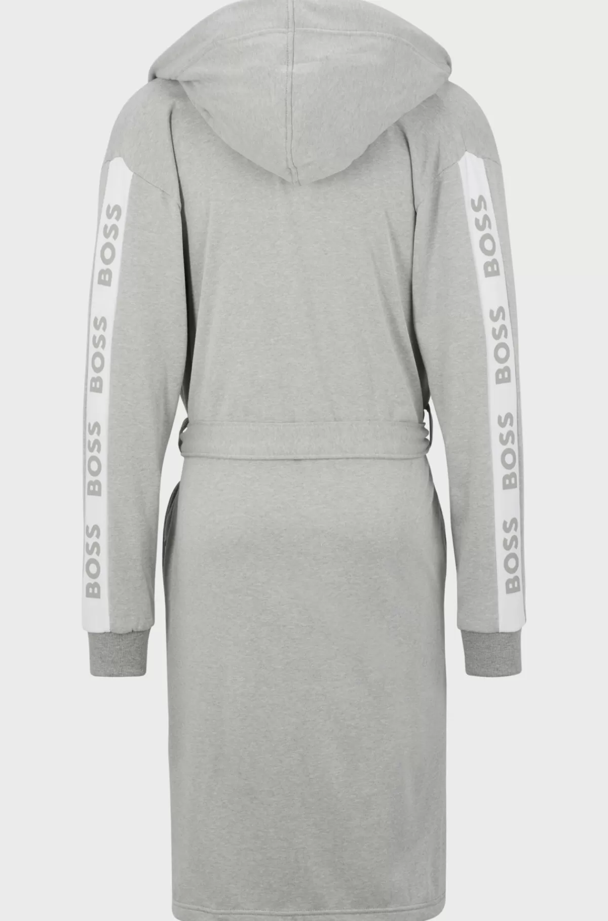 HUGO BOSS Morgenkåbe Med Hætte Og ærmer Med Printet Logo Grå Online