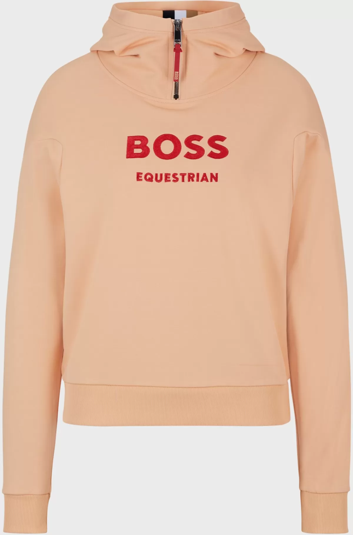 HUGO BOSS Hættetrøje Til Hestesport Med Lynlås Og Logomærke I Silikone Lys orange Discount