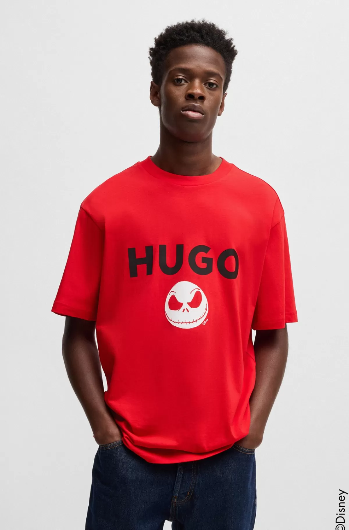 HUGO BOSS HUGO X Disneys The Nightmare Before Christmas-T-shirt Med Logo Rød Best Sale