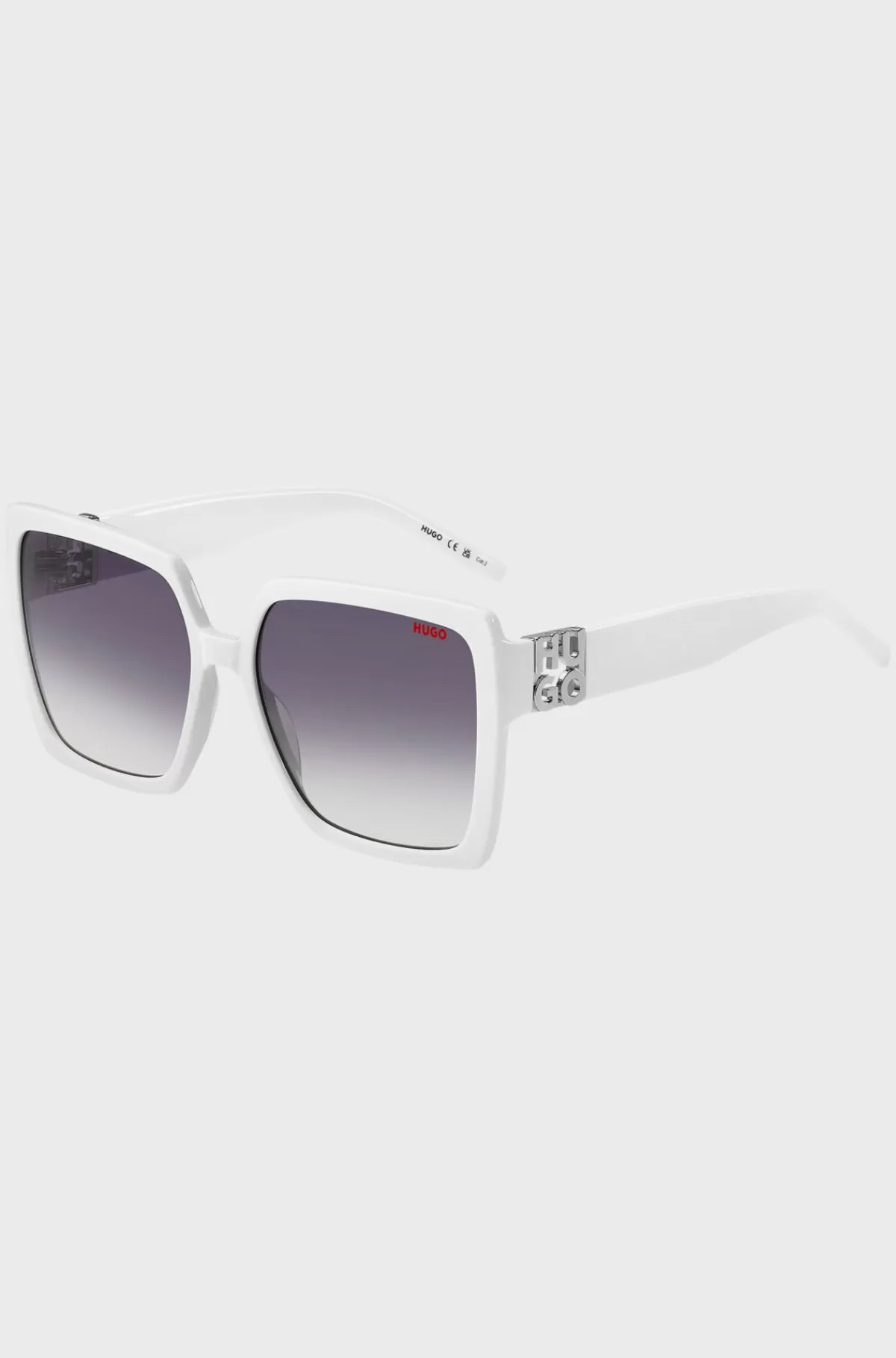 HUGO BOSS e Acetat-solbriller Med Stablet Logo Hvid Flash Sale