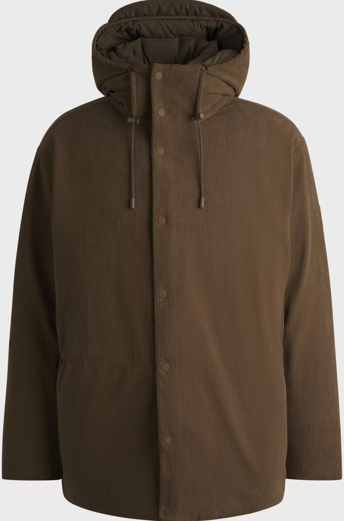HUGO BOSS Jakke Af Fløjl Med Dunfyld Fra BOSS SELECTED BY BECKHAM Brun Best Sale