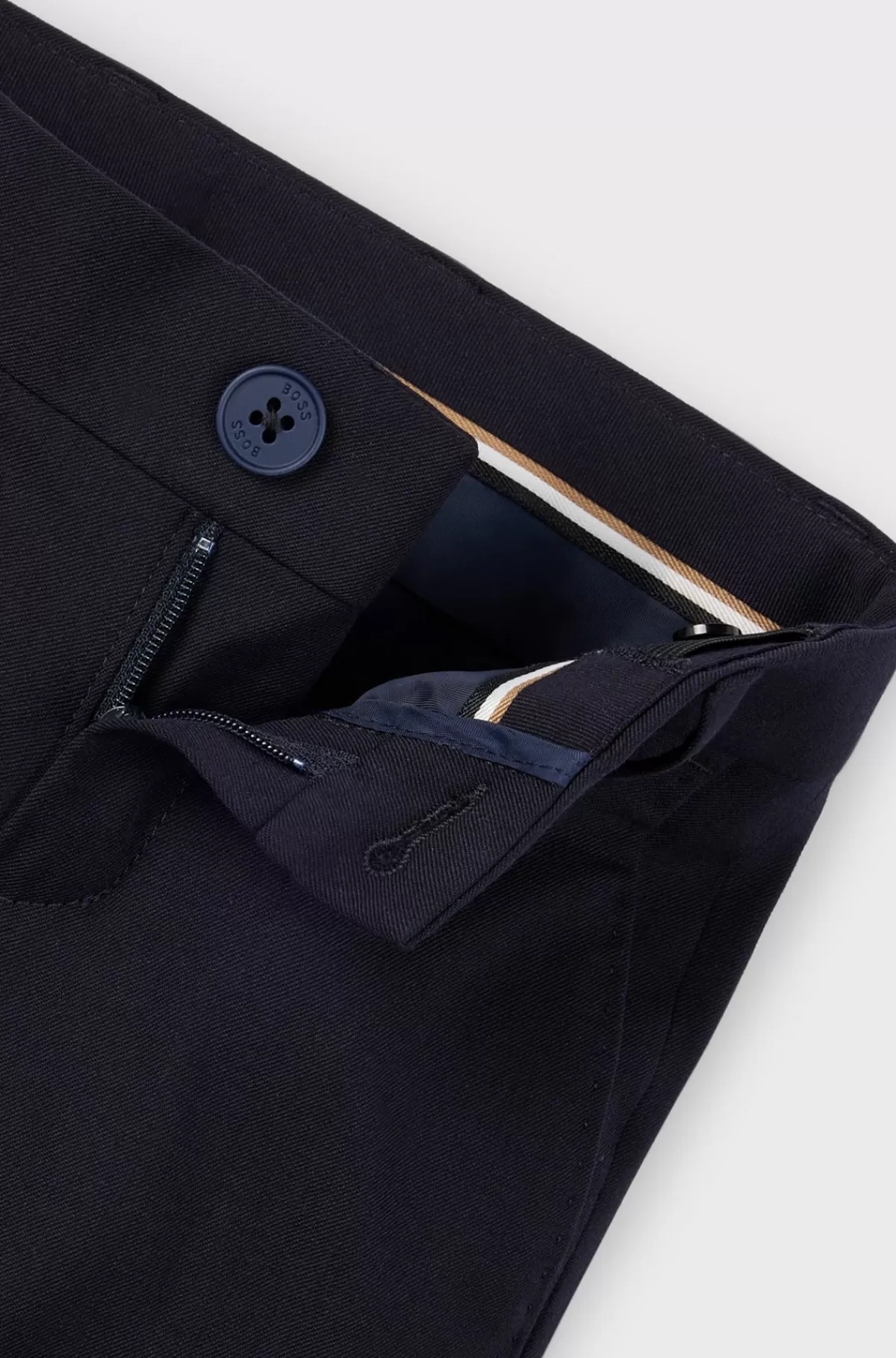 HUGO BOSS Jakkesætbukser Med Regular Fit I Uld Med Stræk Til Børn Mørkeblå Cheap