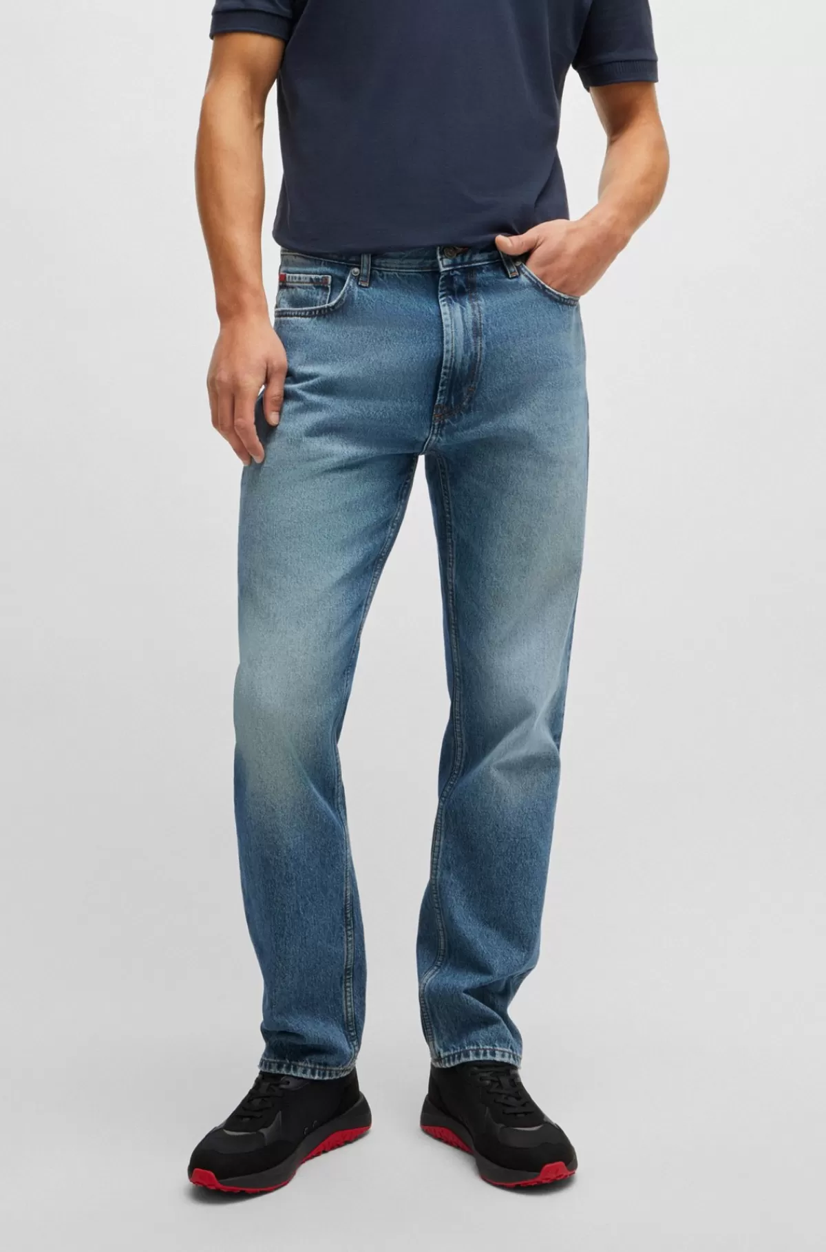 HUGO BOSS Jeans Med Almindelig Talje Og Regular Fit I Denim Blå Cheap
