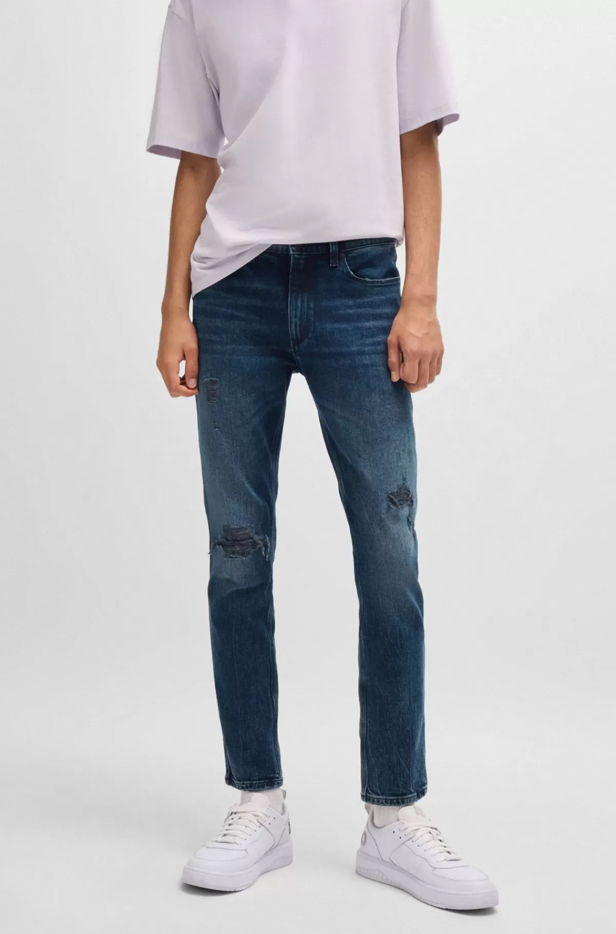 HUGO BOSS Jeans Med Extra Slim Fit I Denim Med Stræk Mørkeblå Best