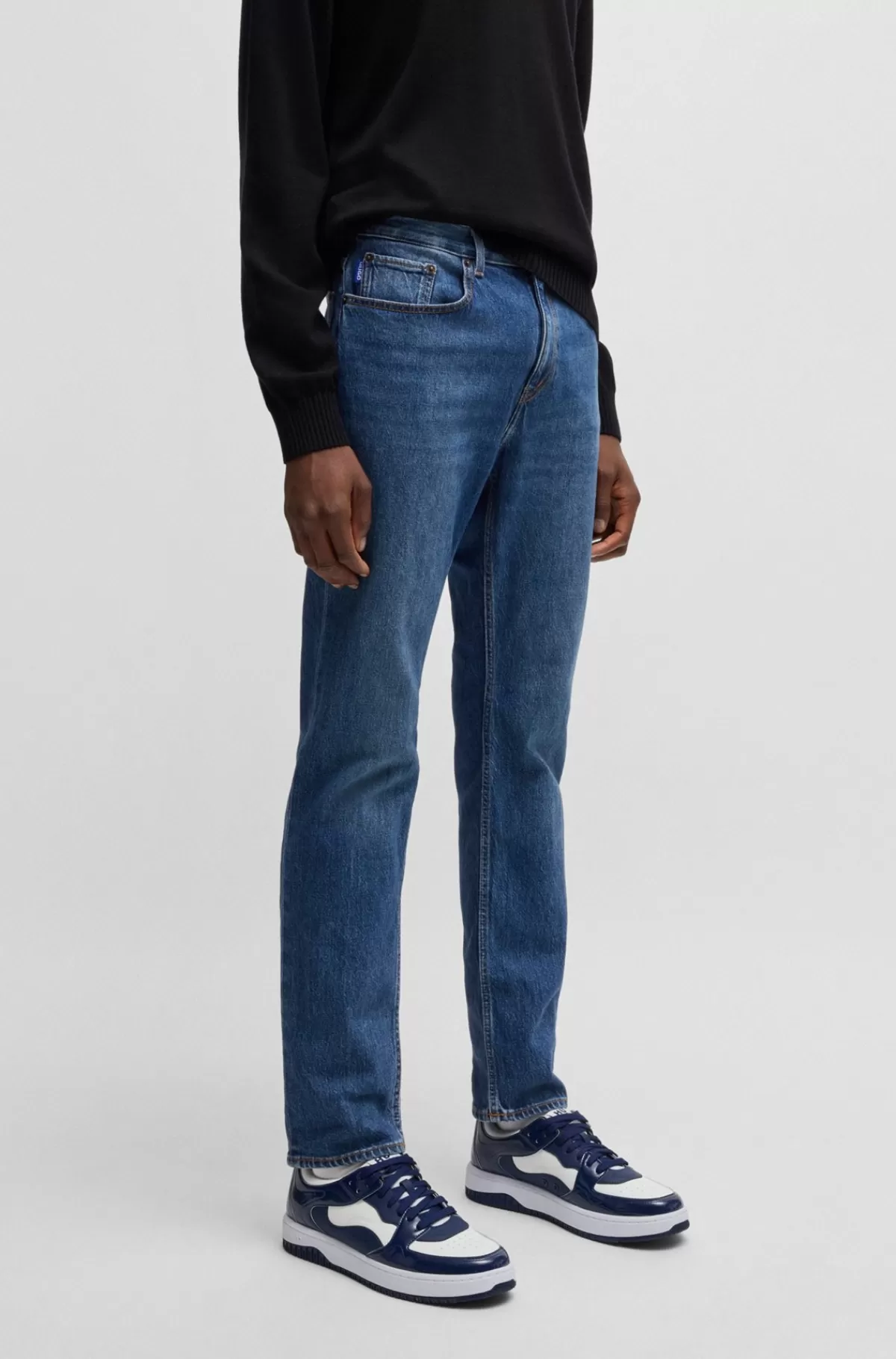 HUGO BOSS Jeans Med Slim Fit I Denim Med Stræk Blå Shop