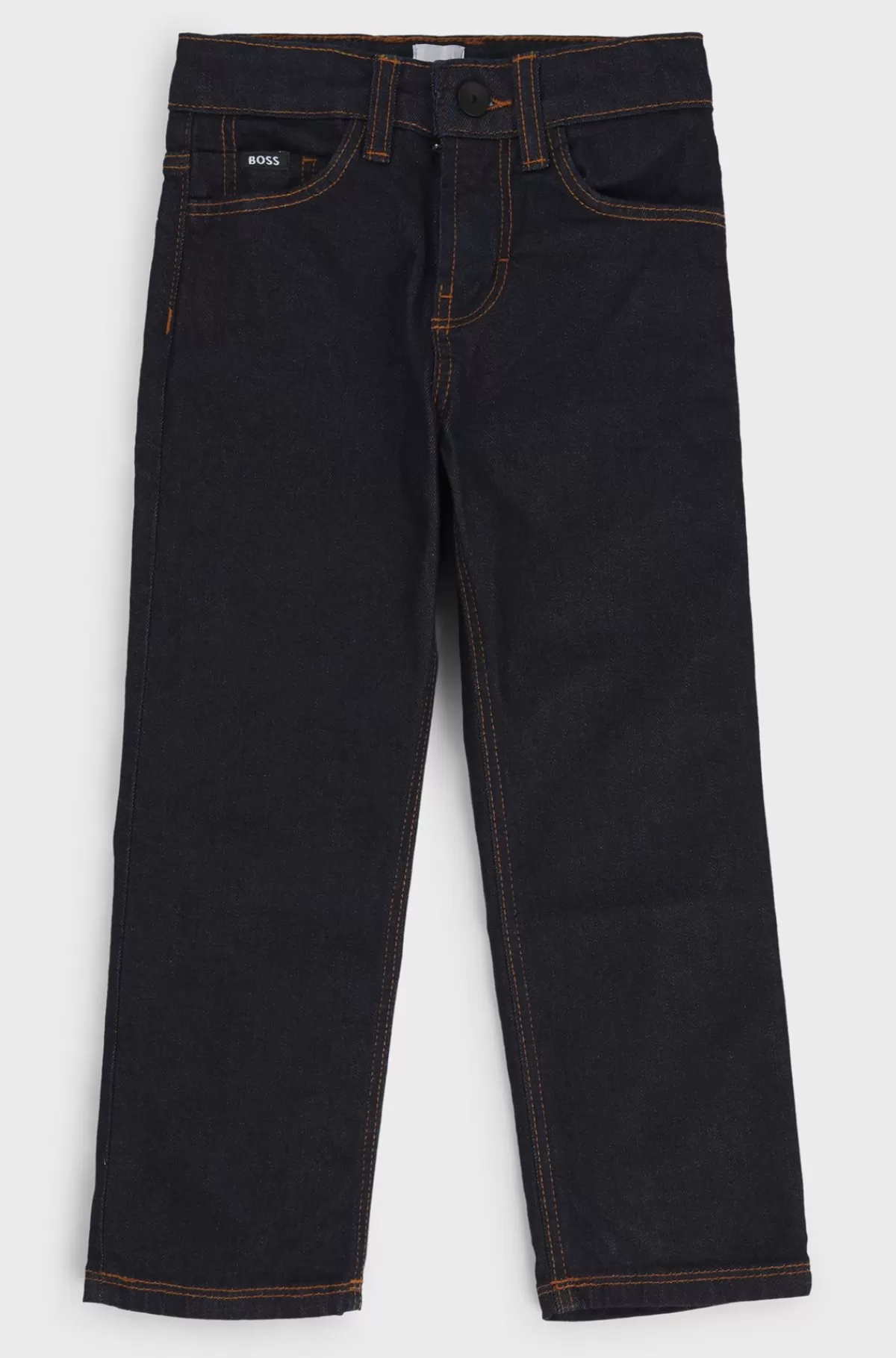 HUGO BOSS Jeans Til Børn Med Regular Fit Og Nitte Med Dobbelt B-monogram Mørkeblå Clearance