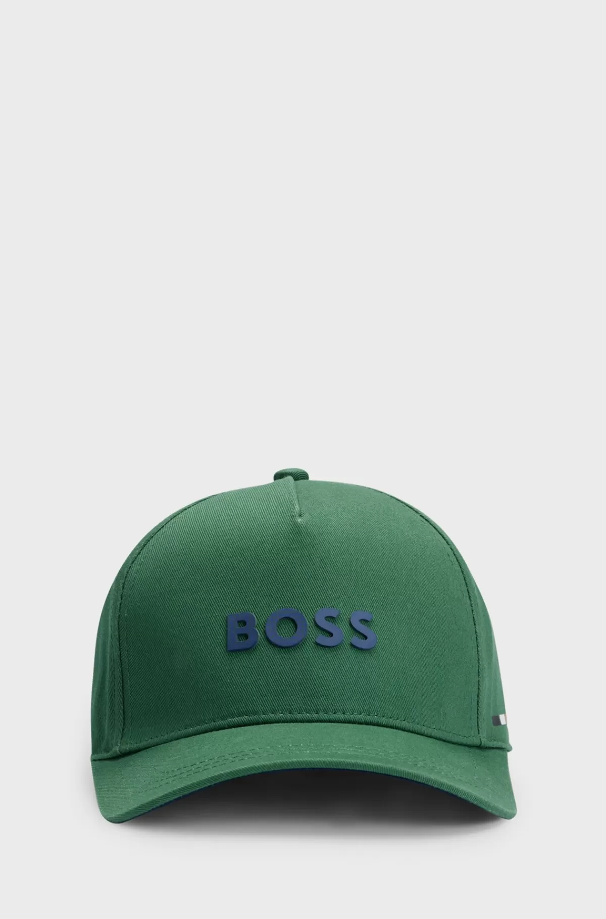 HUGO BOSS Kasket Til Børn I Bomuldstwill Med Logodetaljer Mørkegrøn Clearance