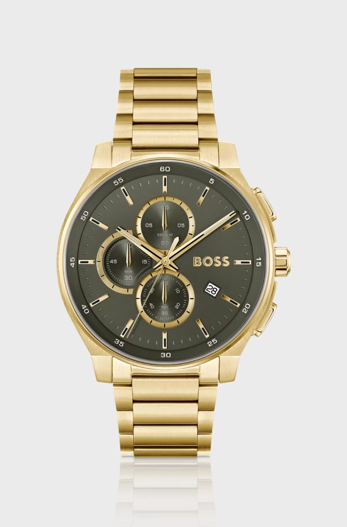 HUGO BOSS Kronografur I nuancer Med Matteret Urskive I Flere Lag Guld Shop