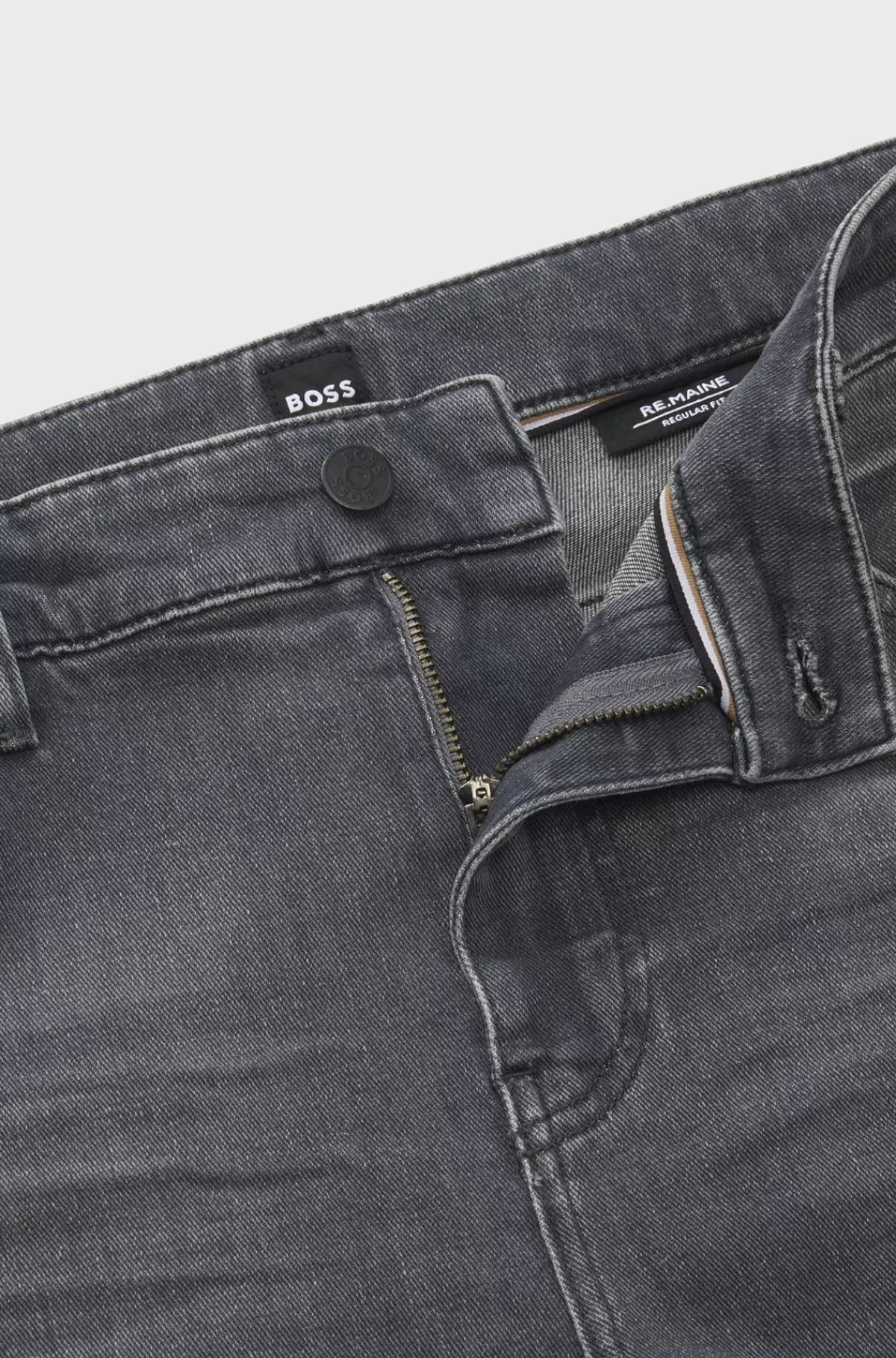 HUGO BOSS Maine Jeans Med Regular Fit I Denim Med Stræk Grå Cheap