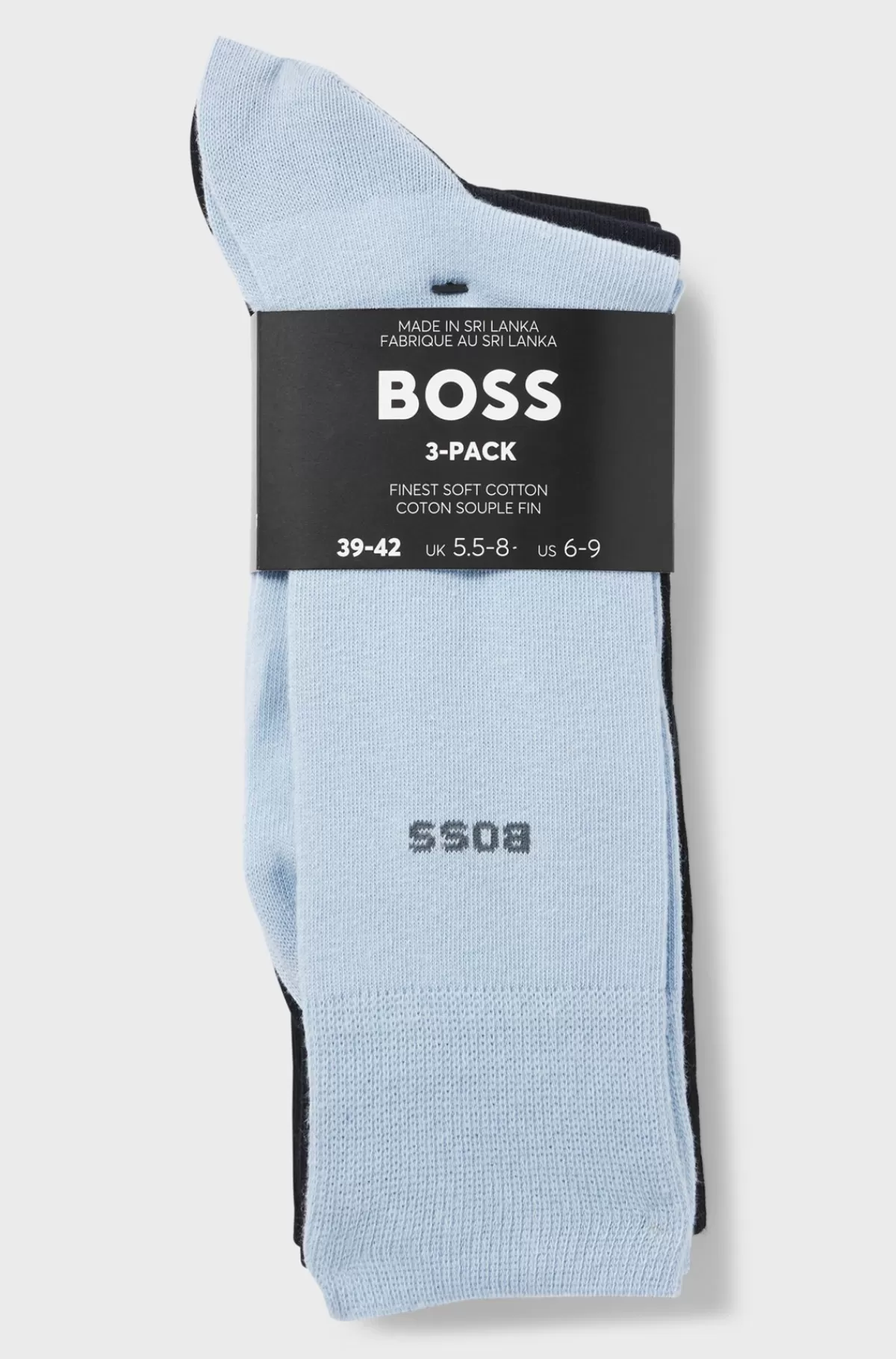 HUGO BOSS Pakke Med 3 Strømper I Almindelig Længde Og Lavet Af Bomuldsblanding Sort/blå Fashion
