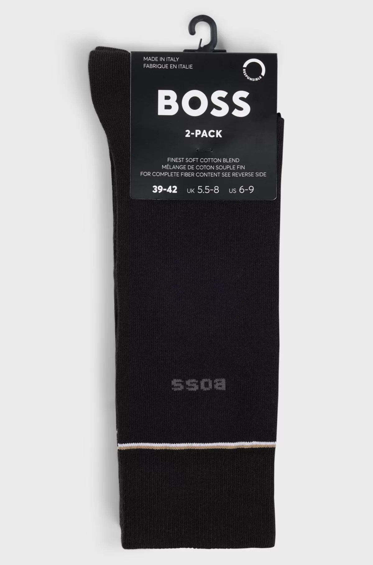 HUGO BOSS Pakke Med To Par Sokker Med Normal Længde Og Performance-stræk Sort Flash Sale