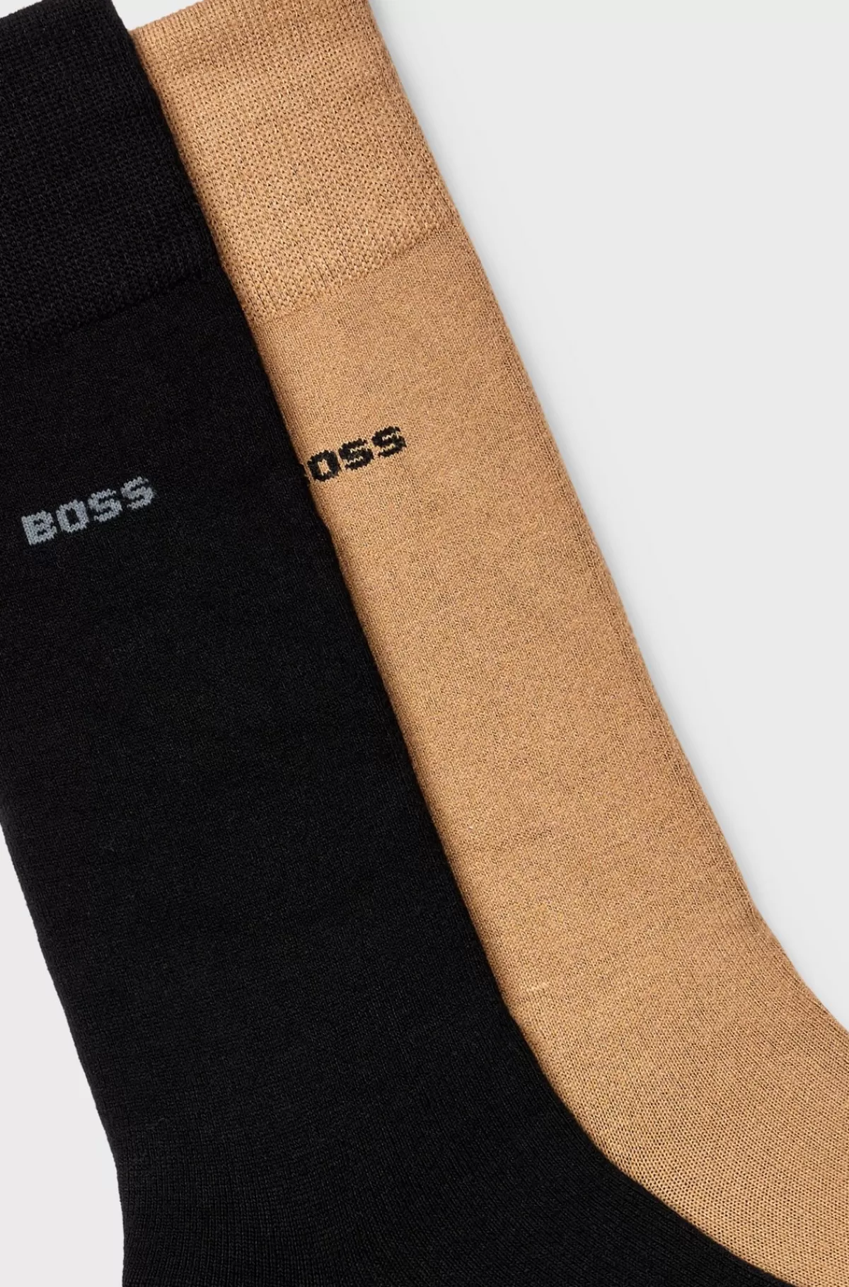HUGO BOSS Pakke Med To Par Strømper I Almindelig Længde I Blød Bambusviskose Beige Flash Sale