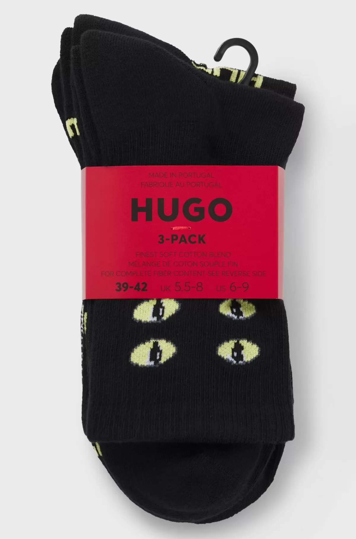 HUGO BOSS Pakke Med Tre Par Korte Strømper Med Sæsonens Branding Sort Discount