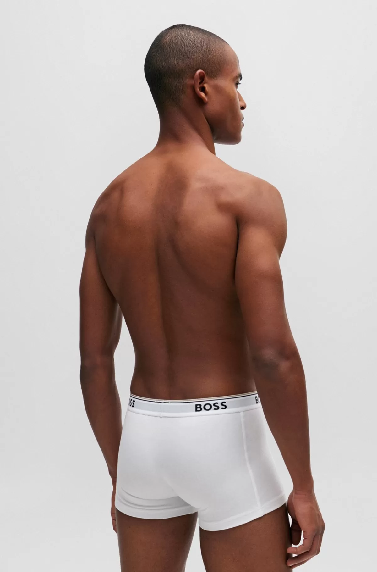 HUGO BOSS Pakke Med Tre Par Underbukser I Bomuld Med Stræk Og Logolinning Hvid Outlet