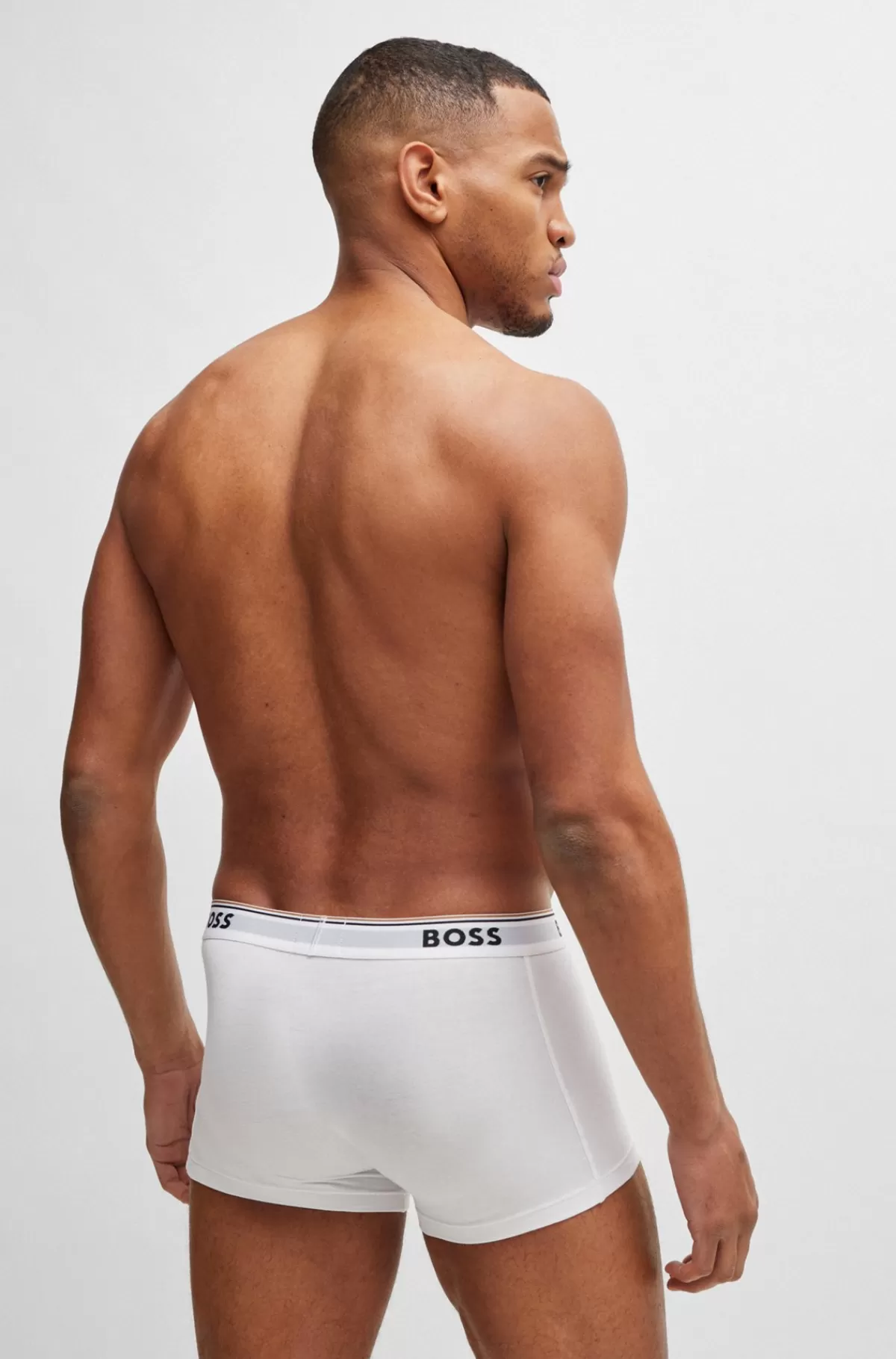 HUGO BOSS Pakke Med Tre Par Underbukser I Bomuld Med Stræk Og Logolinning Hvid/grå/sort Fashion