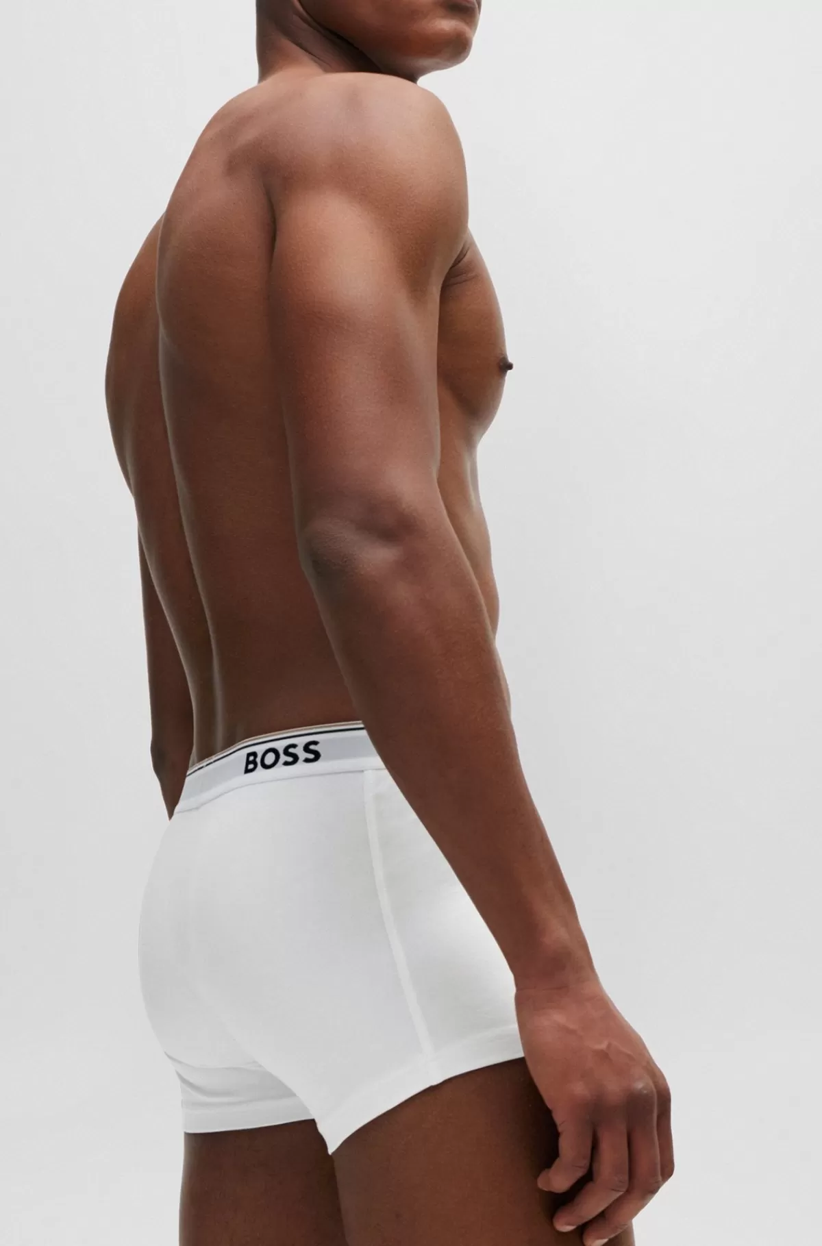 HUGO BOSS Pakke Med Tre Par Underbukser I Bomuld Med Stræk Og Logolinning Hvid Outlet