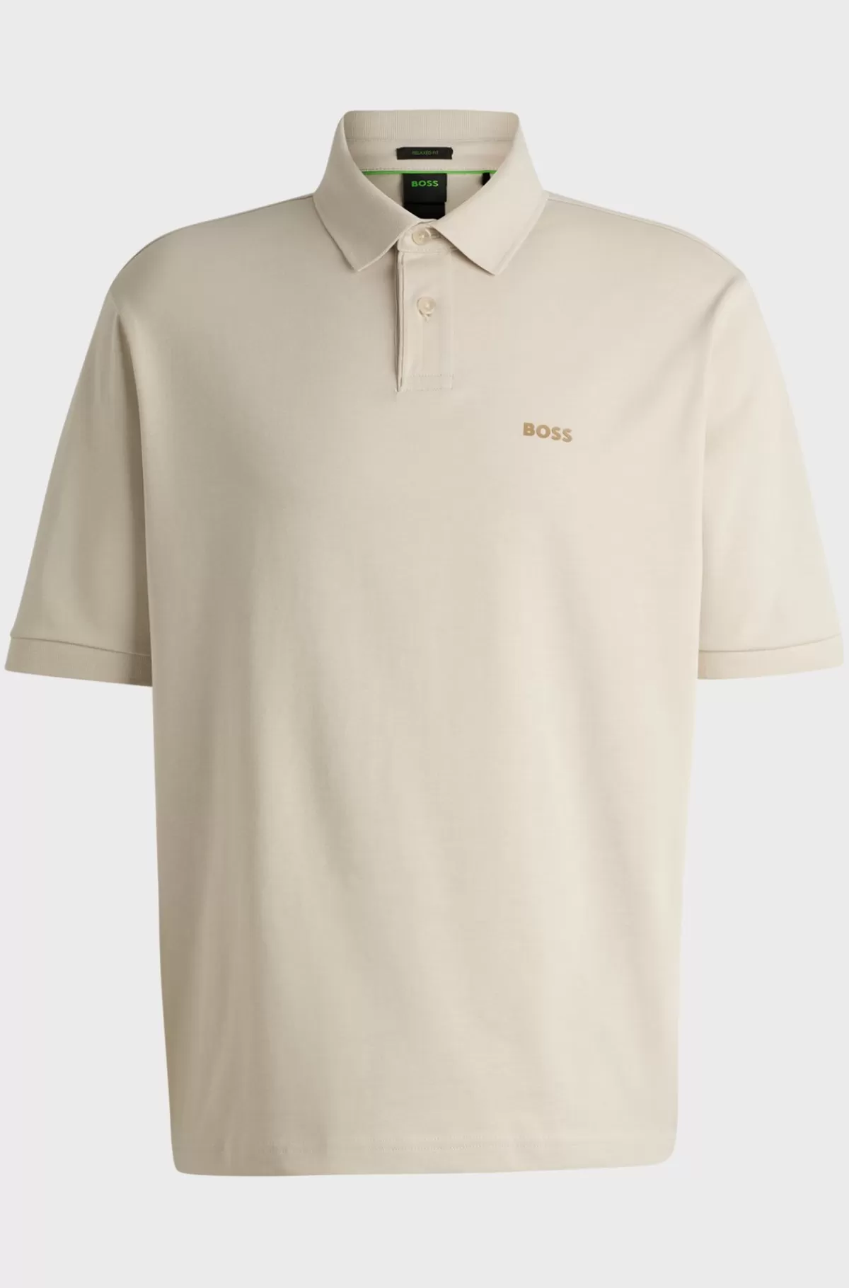poloshirt_i_bomuldsjersey_med_printet_grafik_8.webp HUGO BOSS Poloshirt I Bomuldsjersey Med Printet Grafik Lys beige Best