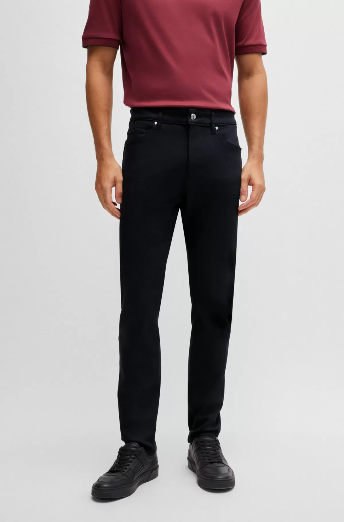 HUGO BOSS Porsche X BOSS Jeans Med Tapered Fit I Performance-denim Mørkeblå Online