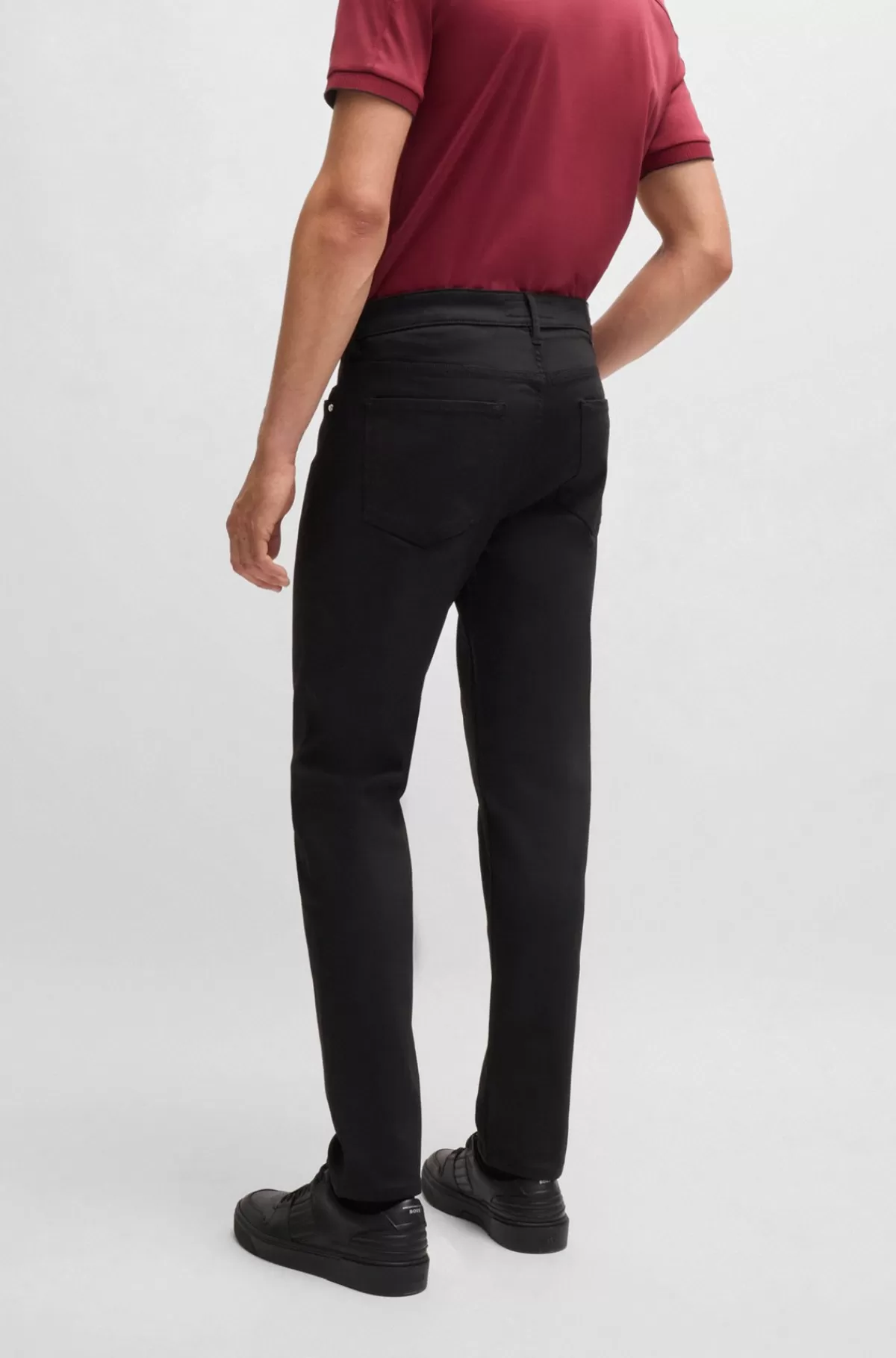 HUGO BOSS Porsche X BOSS-jeans I Performance-denim Med Tapered Fit Sort Discount