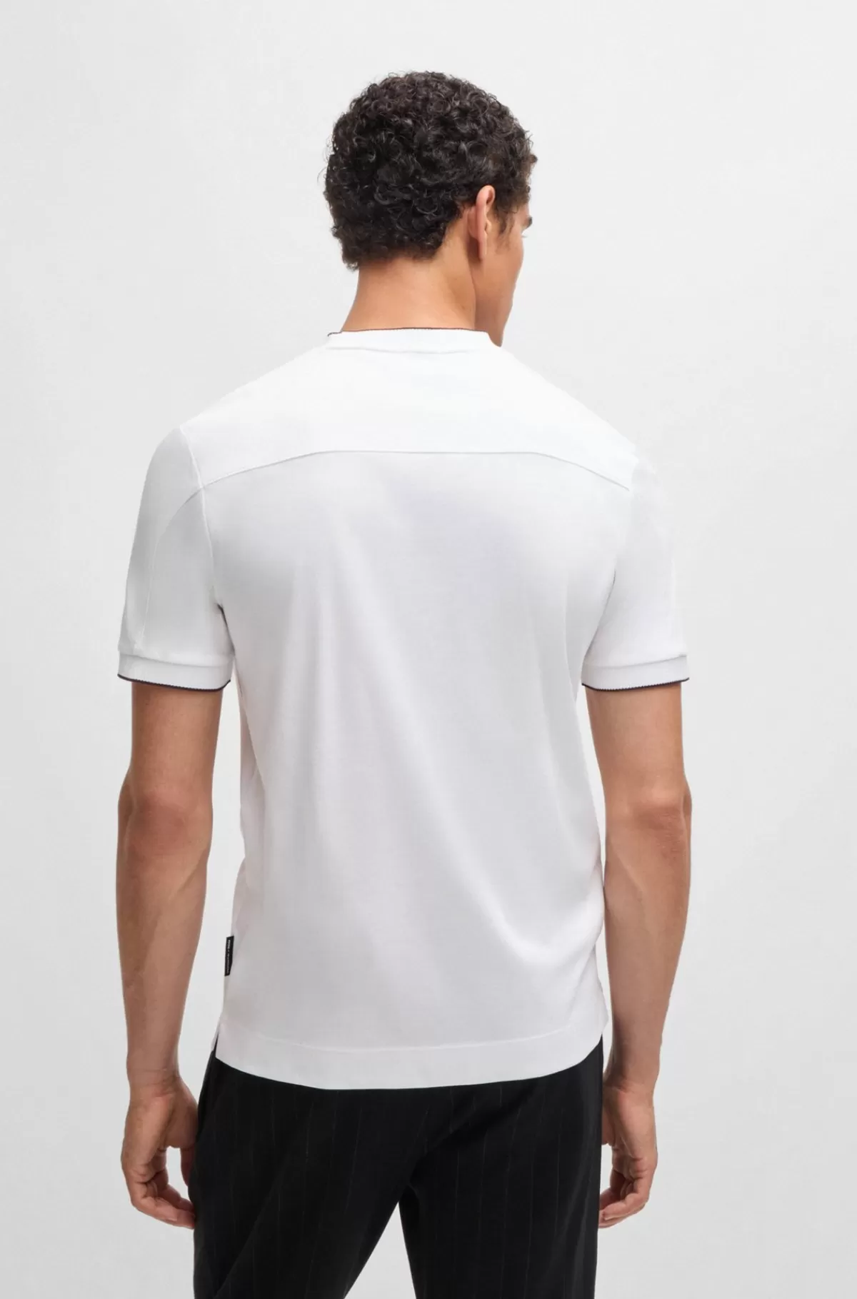 HUGO BOSS Porsche X BOSS-T-shirt I Merceriseret Bomuld Med Særlig Branding Hvid Sale