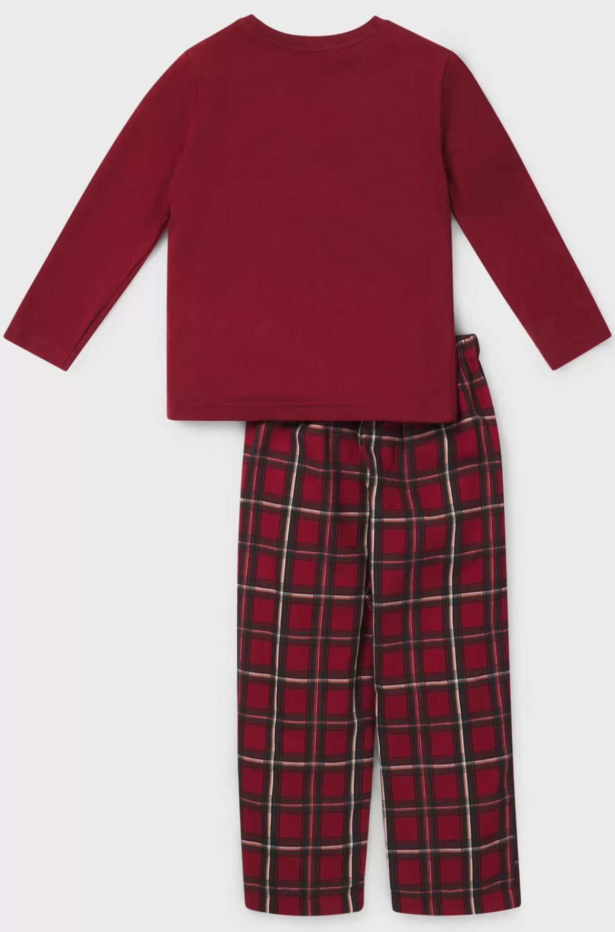 HUGO BOSS Pyjamas Til Børn I Bomuld Med Ternet Mønster Og Logo Mørkerød Cheap