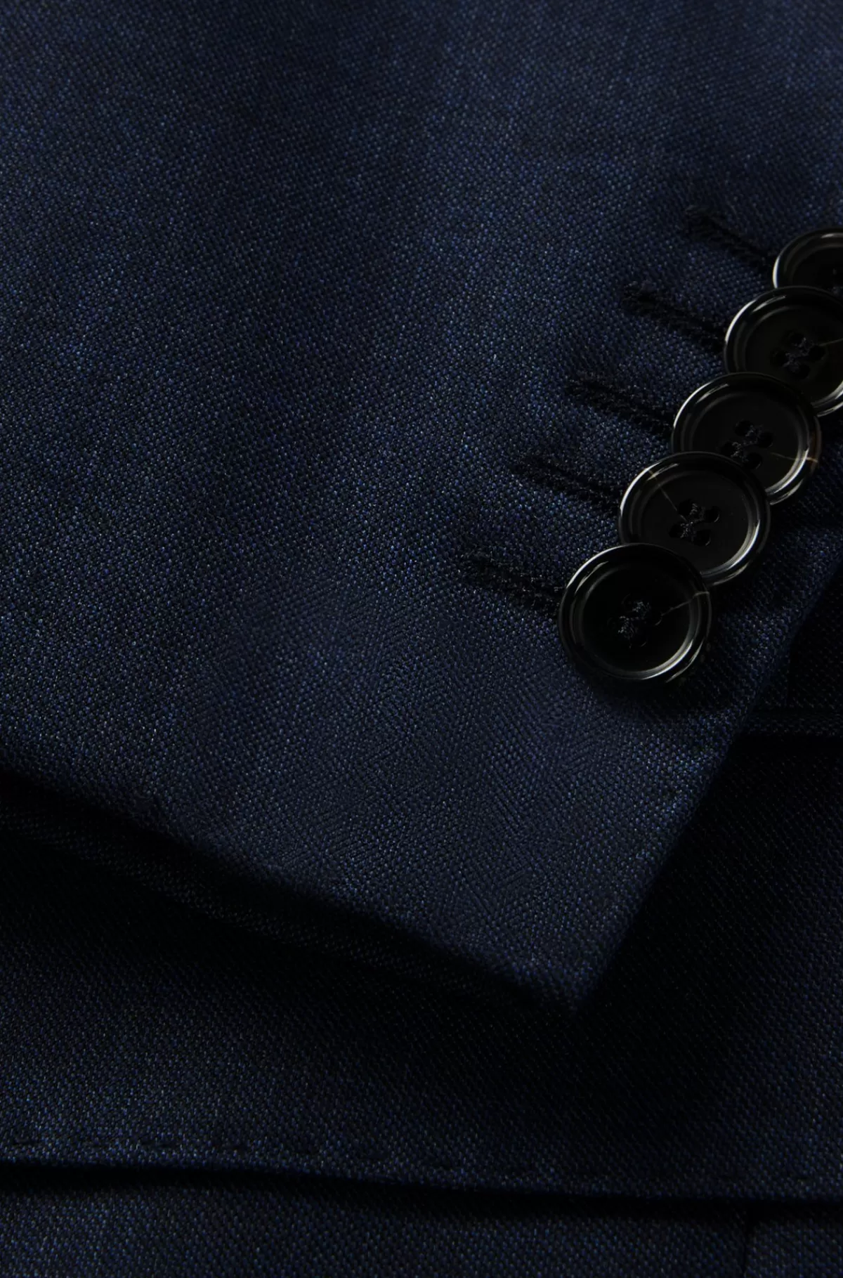 HUGO BOSS Regular Fit Jakkesæt Med Mikromønster I Serge Af Ny Uld Mørkeblå Flash Sale