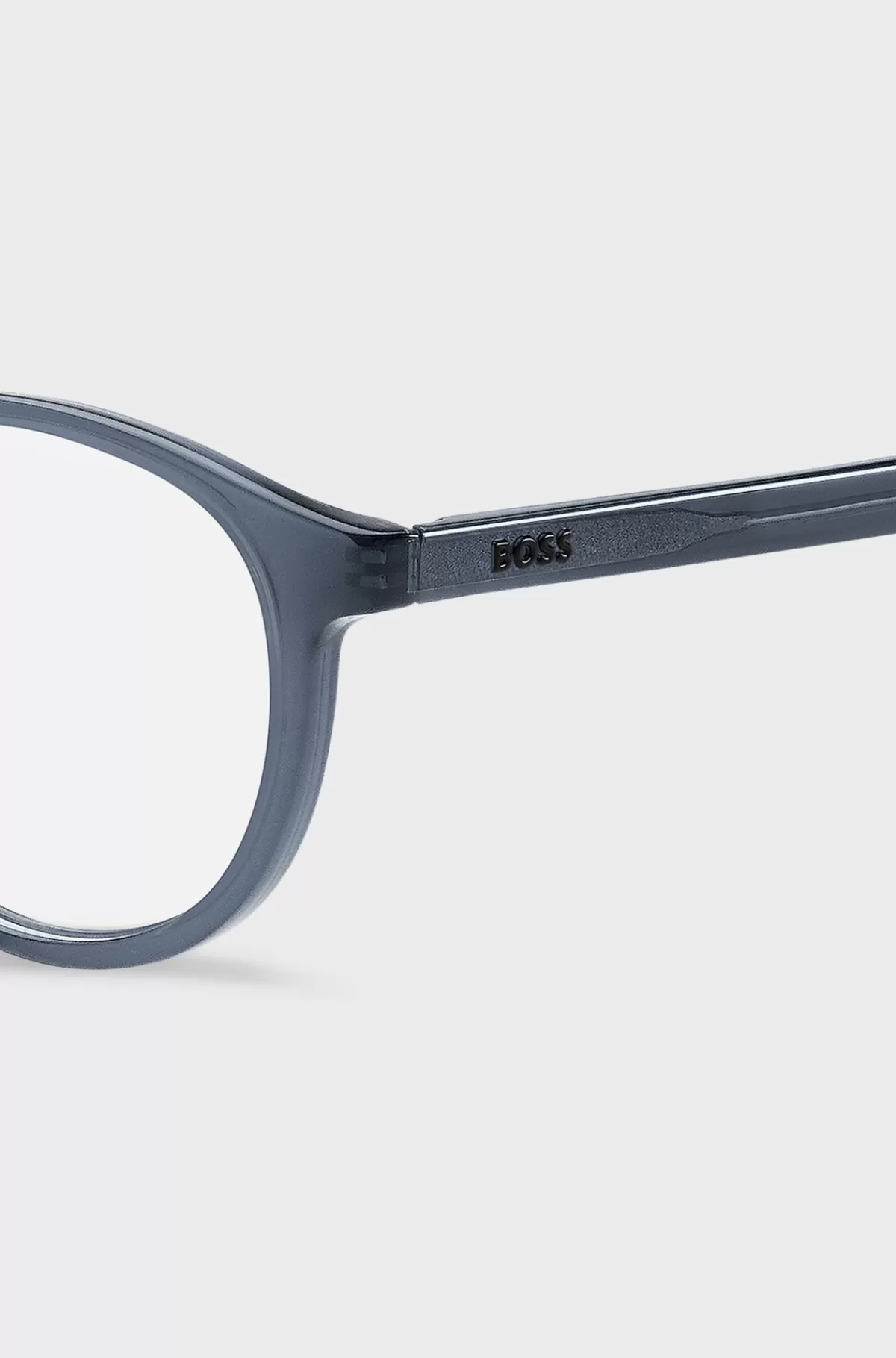 HUGO BOSS Rundt Stel Til Briller Med Styrke I t Acetat Med 3D-logo Blå Online