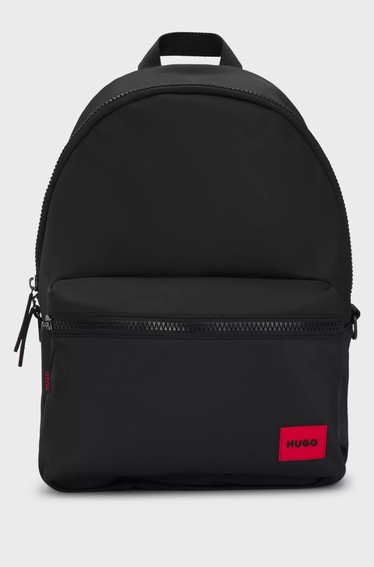 HUGO BOSS Rygsæk Af Mat Stof Med Rødt Logomærkat Sort Shop