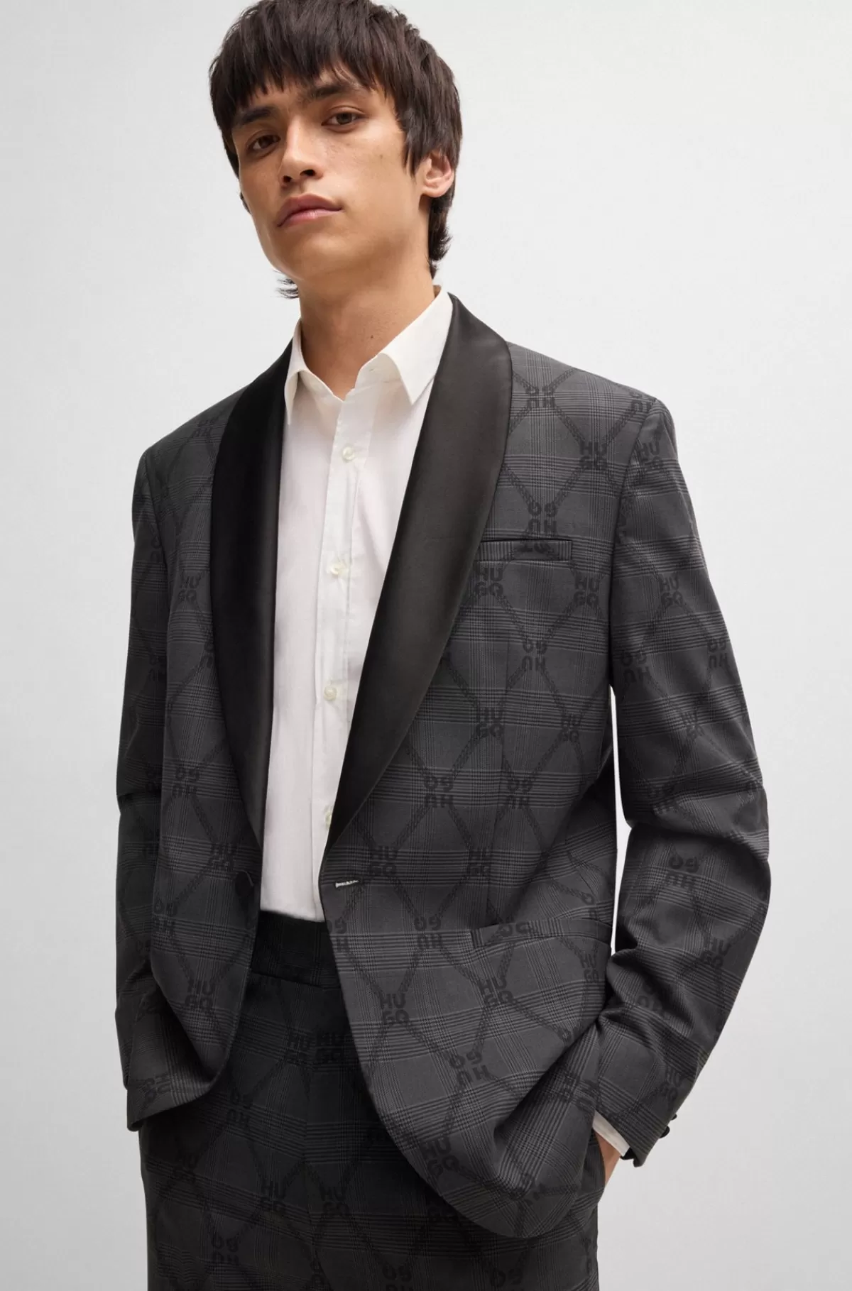 HUGO BOSS Skjorte I Ekstra Slank Pasform I Bomuldspoplin Med Stræk Hvid Clearance