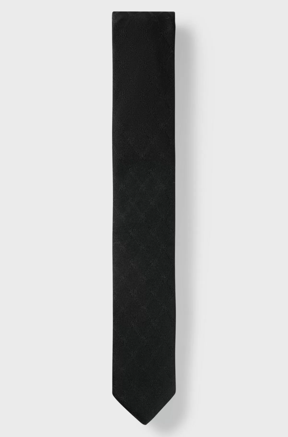 HUGO BOSS Slips I Silke Og Kædemønster Sort Shop