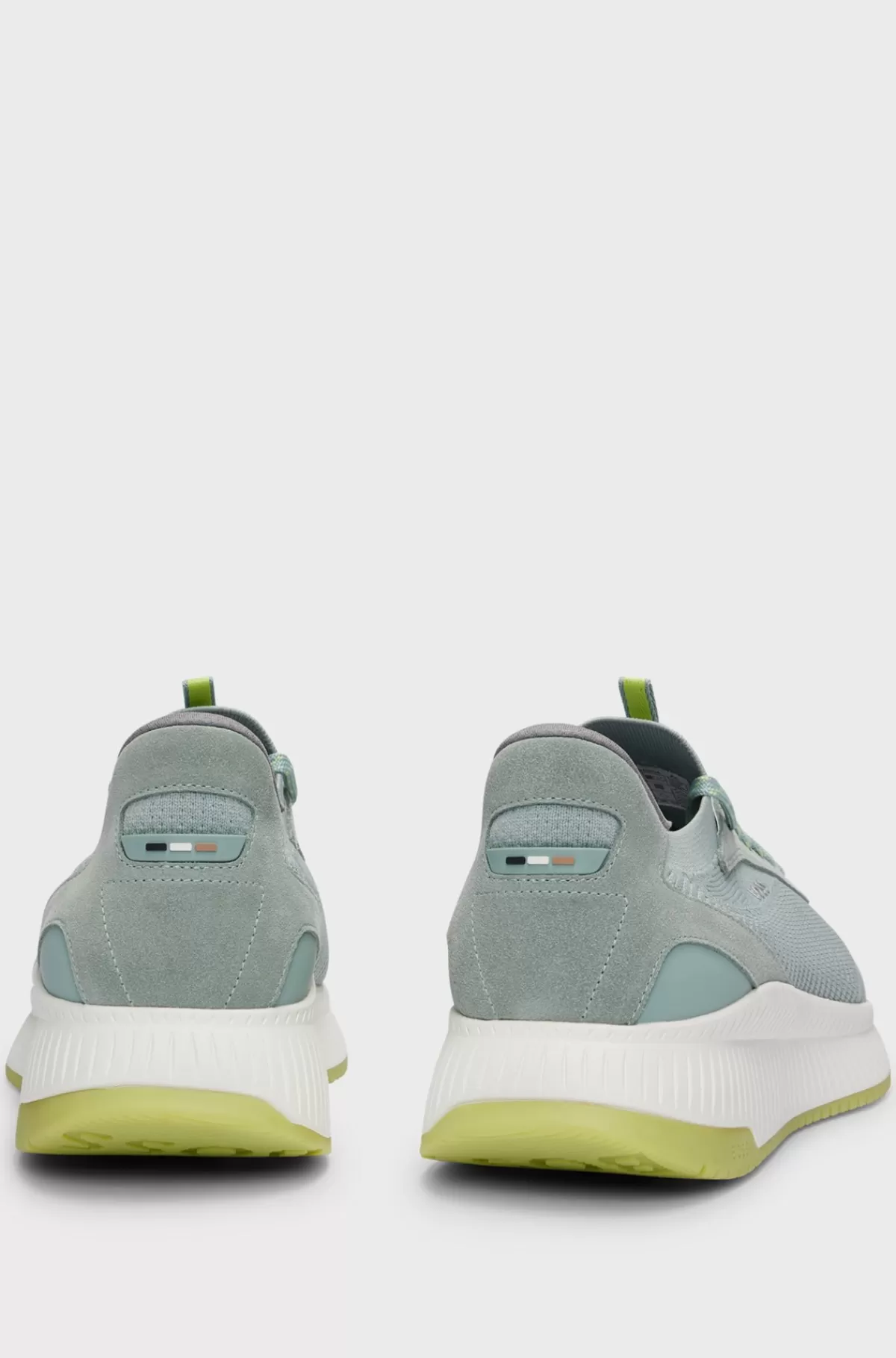 HUGO BOSS Sneakers Designet I Strømpestil Med Strikket Overdel Og Sål Med Fiskebensmønster Lyseblå Online