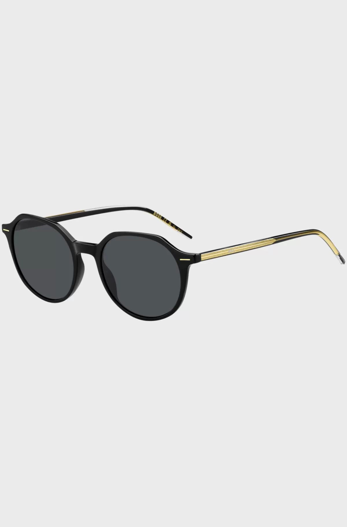 HUGO BOSS e Acetatsolbriller Med Guldfarvede Detaljer Sort Shop