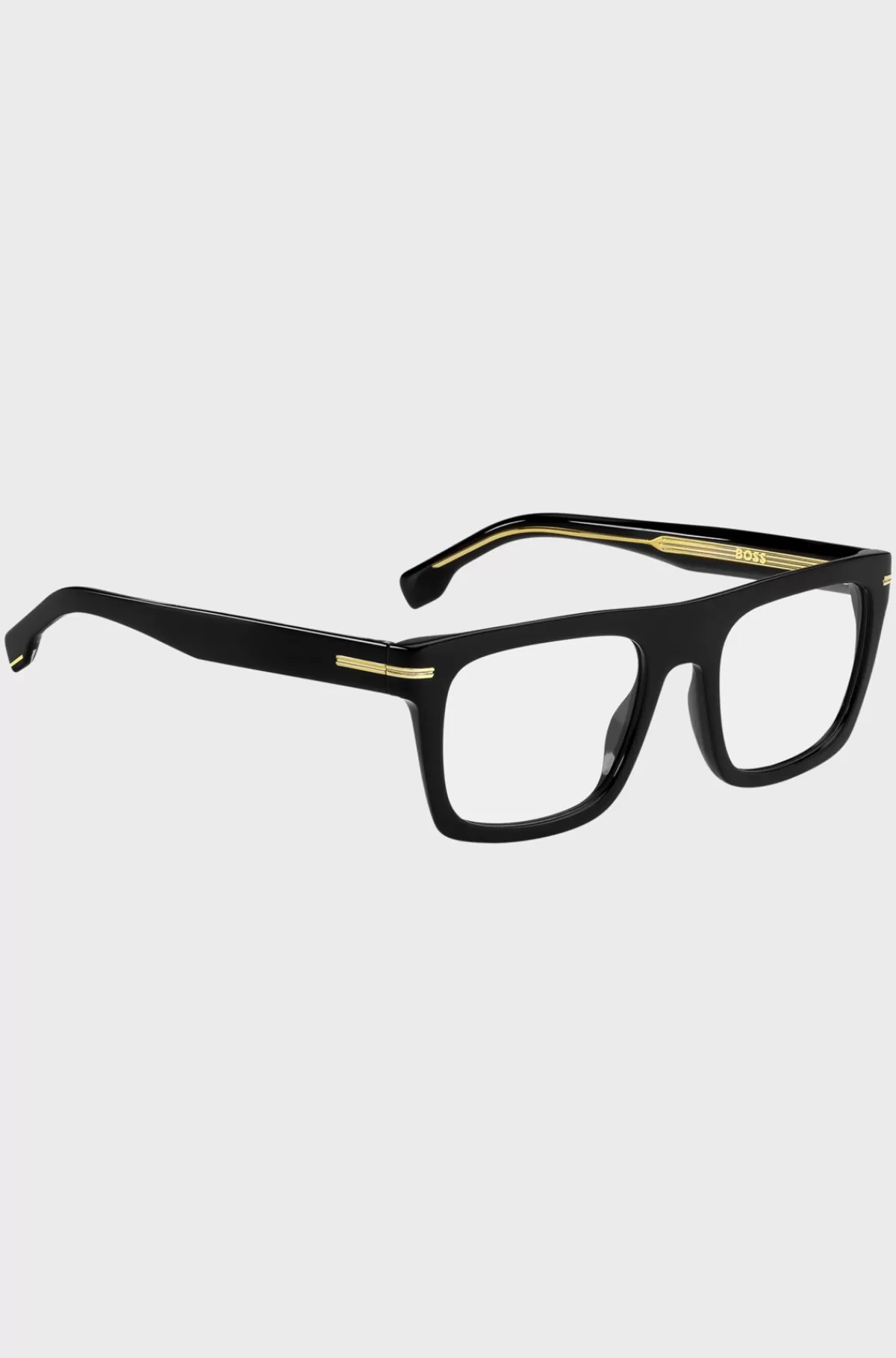 HUGO BOSS Stel Til Briller Med Styrke Fremstillet Af Acetat Med Guldfarvede Signaturdetaljer Sort Cheap