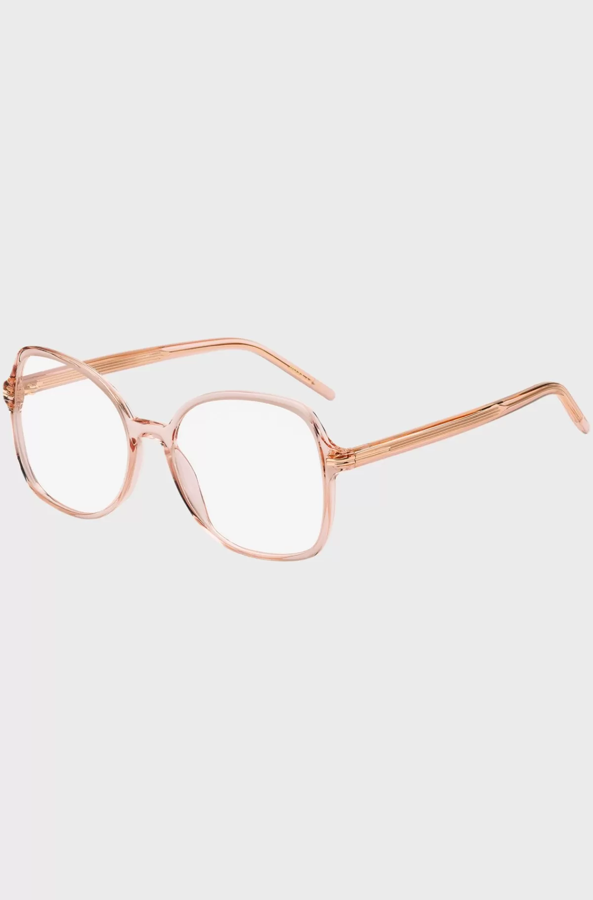 HUGO BOSS Stel Til Briller Med Styrke I Lyserødt Acetat Med Guldfarvet Metal Lys pink Cheap