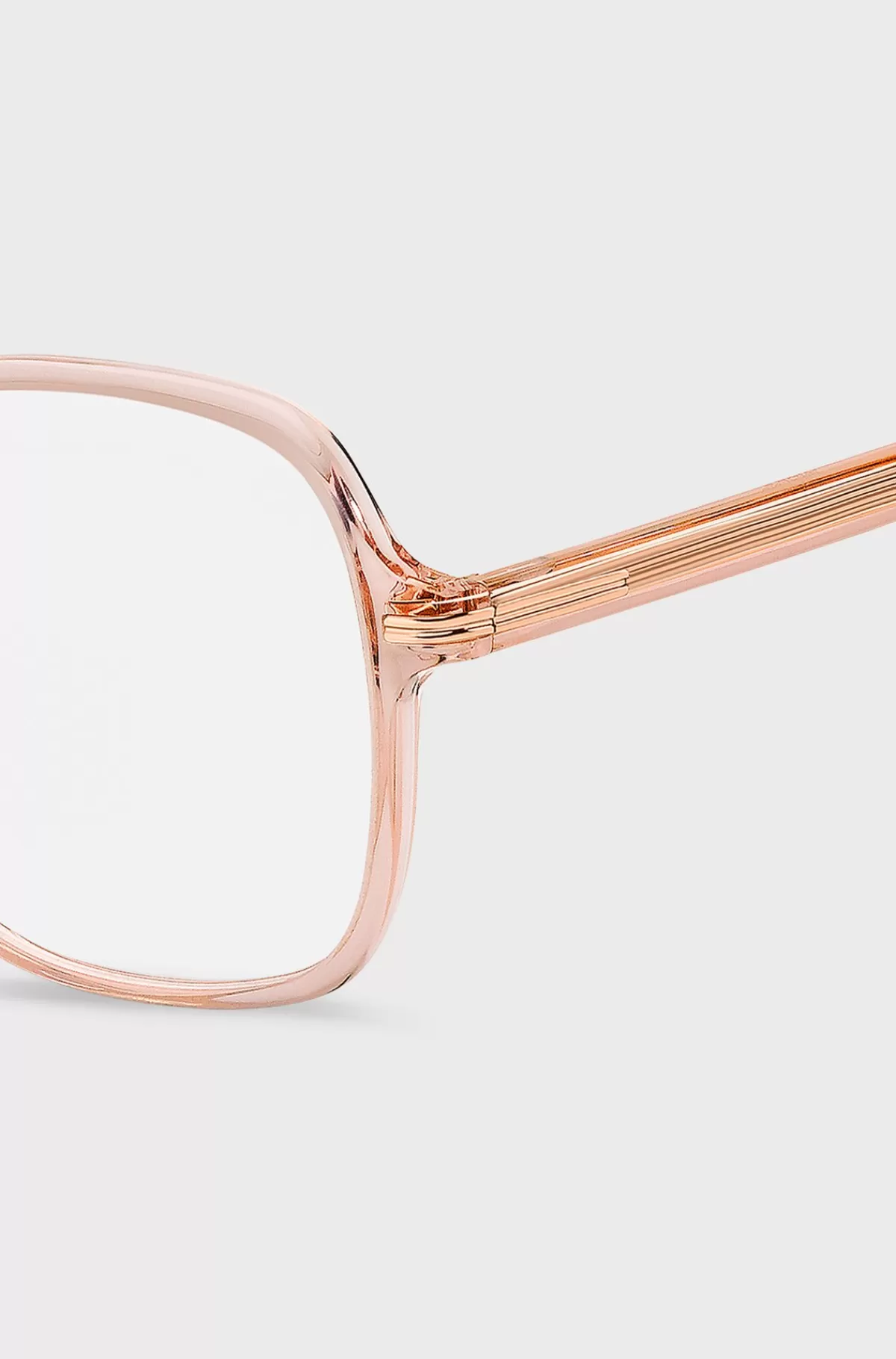 HUGO BOSS Stel Til Briller Med Styrke I Lyserødt Acetat Med Guldfarvet Metal Lys pink Cheap