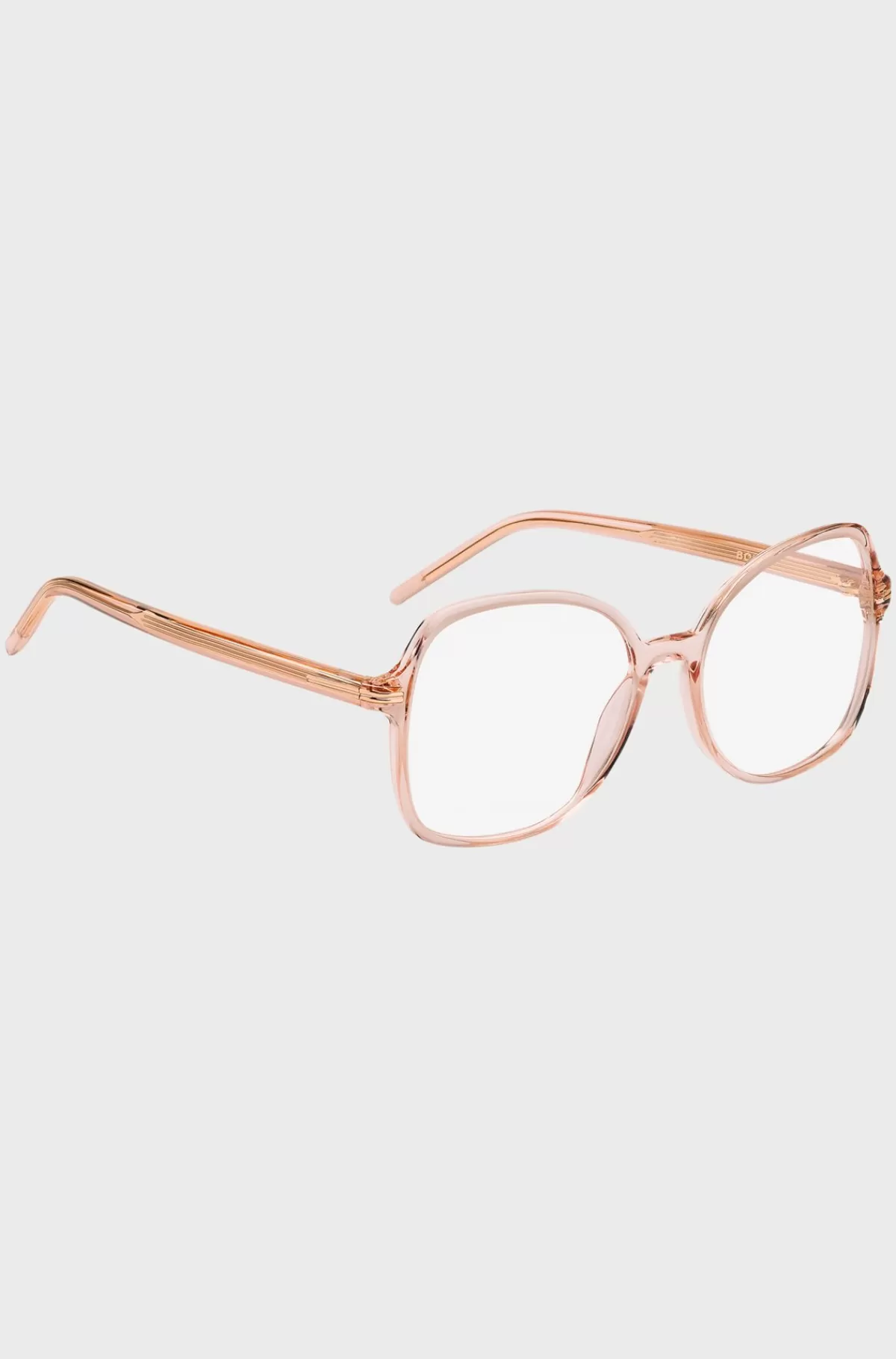 HUGO BOSS Stel Til Briller Med Styrke I Lyserødt Acetat Med Guldfarvet Metal Lys pink Cheap