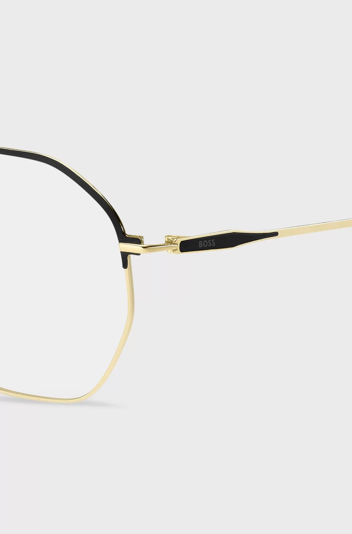 HUGO BOSS Stel Til Briller Med Styrke I Sort Og farve Med Dobbelt Bro Guld Hot