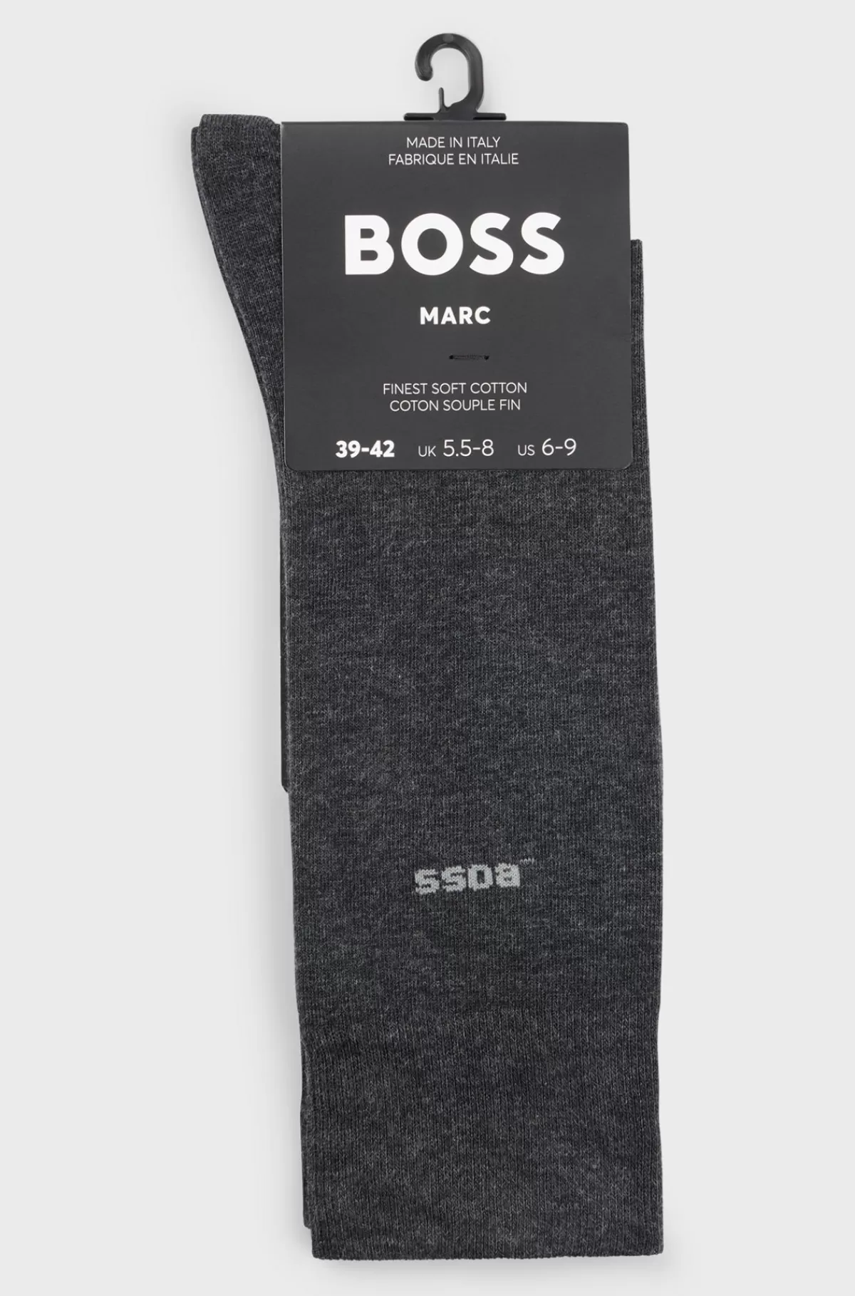 HUGO BOSS Strømper Med Logo I Almindelig Længde Fremstillet Af Kæmmet Bomuld Mørkegrå Flash Sale