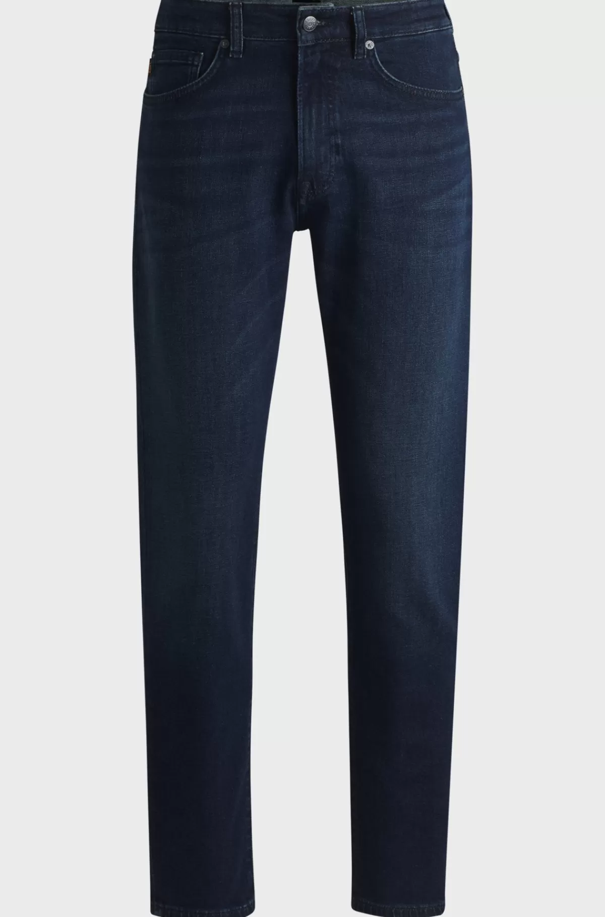HUGO BOSS Tapered Fit Jeans I Blå Behagelig Denim Med Stræk Mørkeblå Discount