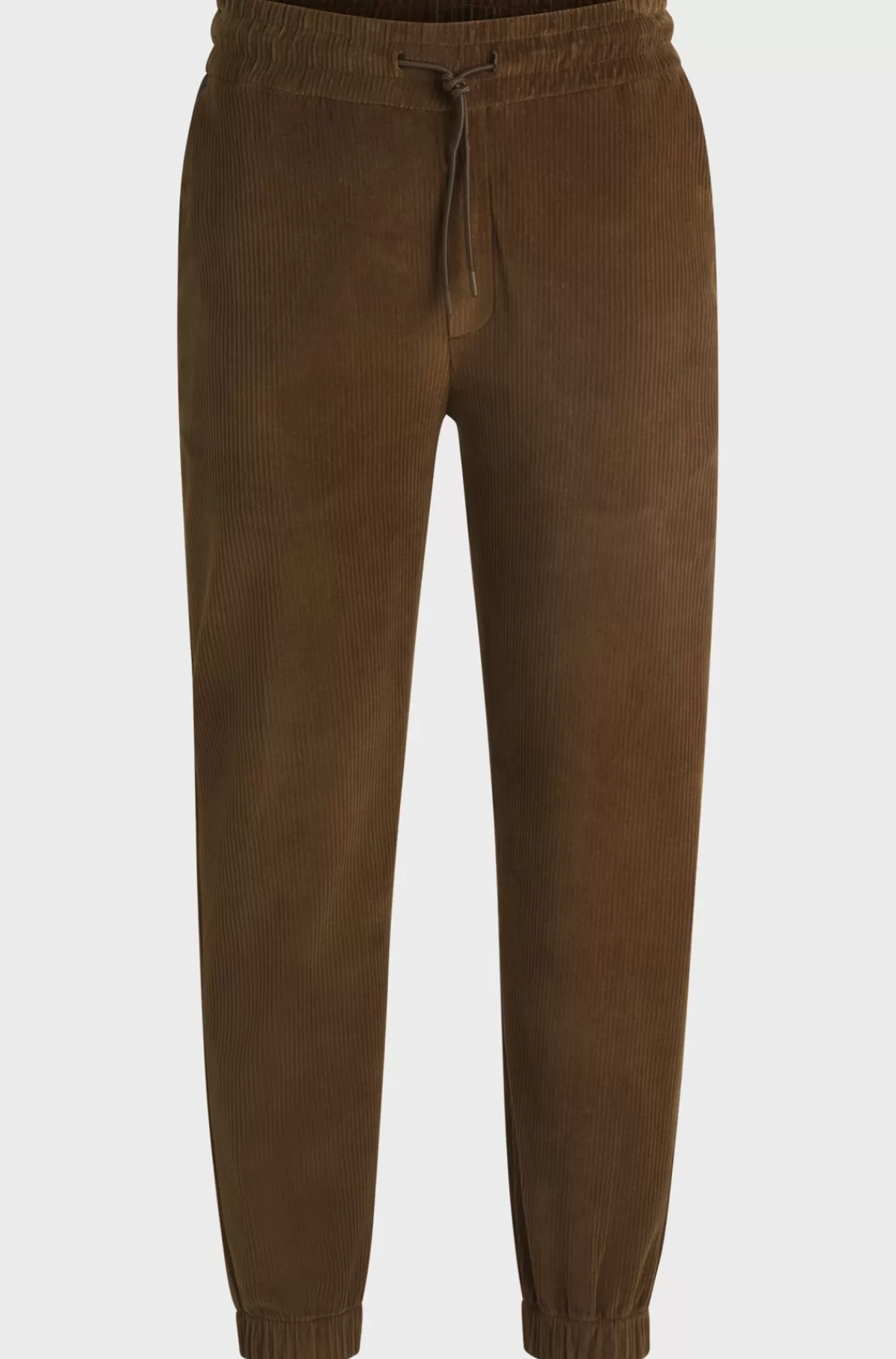 HUGO BOSS Tracksuit-bukser I Fløjl Med Stræk Fra BOSS SELECTED BY BECKHAM Brun Online